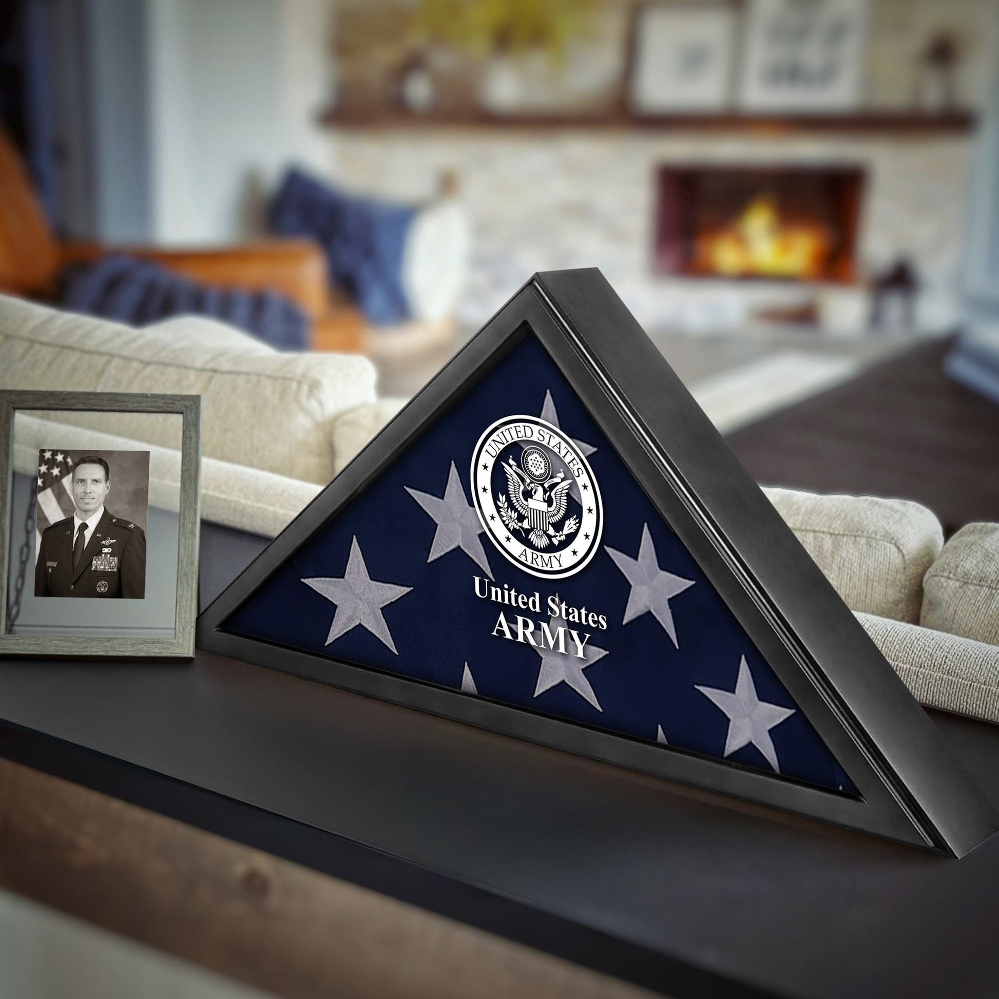 Premium Flag Case BPVC210301, Black Flag Box for American Veteran Flag 9.5 X 5 Feet, Flag Display Case for Burial, Flag Wall Mounted, Flag to Display Folded