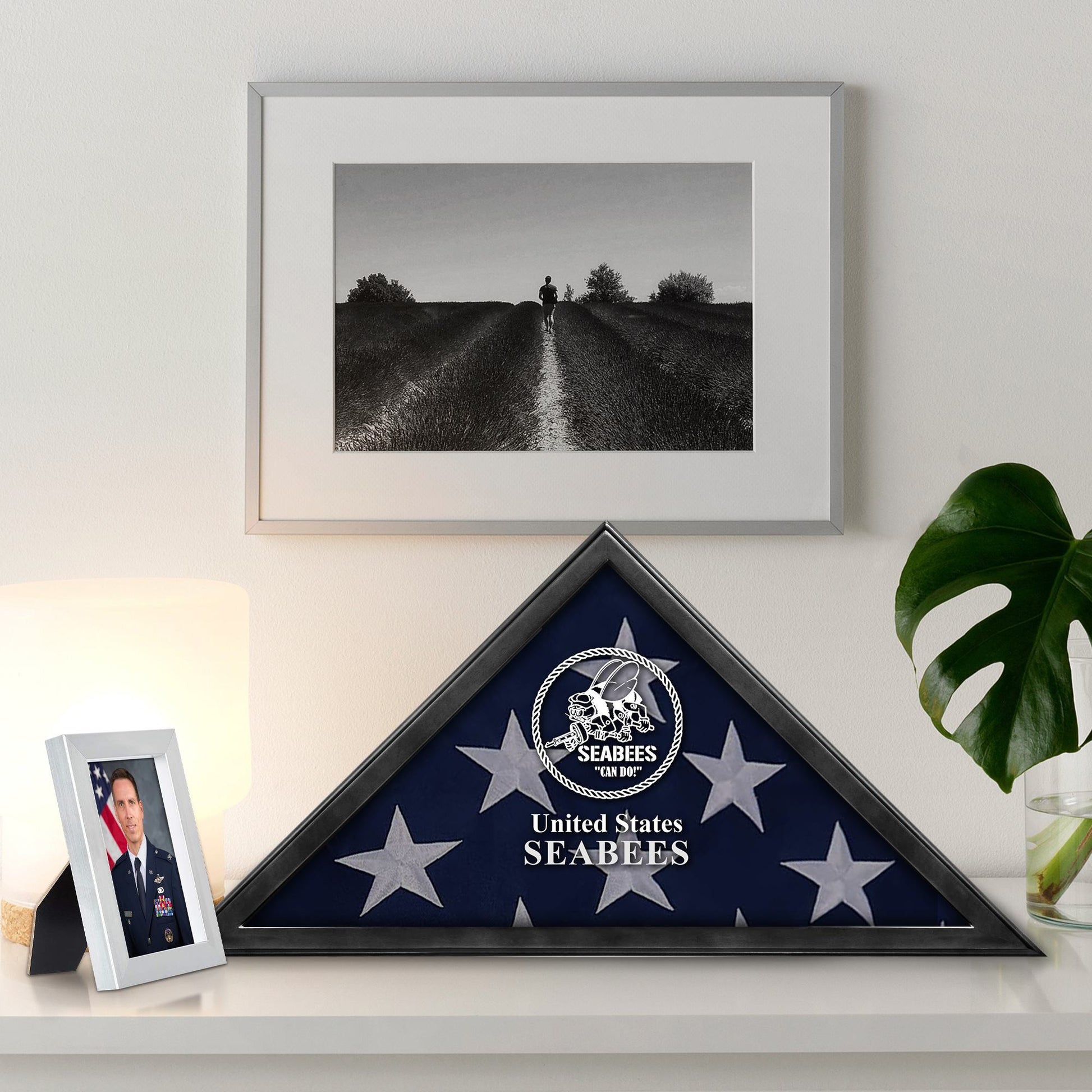 Premium Flag Case BPVC210301, Black Flag Box for American Veteran Flag 9.5 X 5 Feet, Flag Display Case for Burial, Flag Wall Mounted, Flag to Display Folded