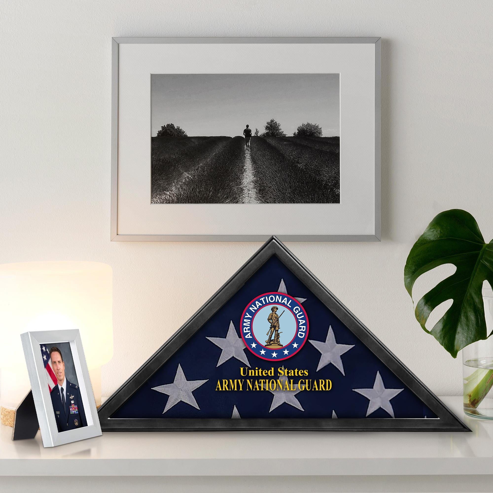 Premium Flag Case BPVC210303, Black Flag Box for American Veteran Flag 9.5 X 5 Feet, Flag Display Case for Burial, Flag Wall Mounted, Flag to Display Folded