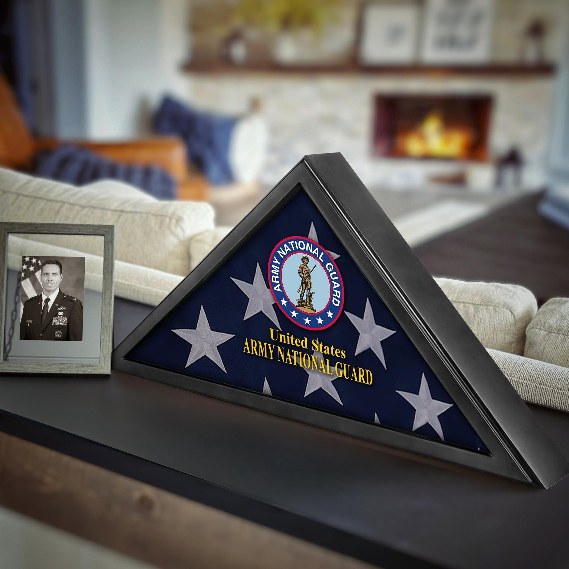 Premium Flag Case BPVC210303, Black Flag Box for American Veteran Flag 9.5 X 5 Feet, Flag Display Case for Burial, Flag Wall Mounted, Flag to Display Folded