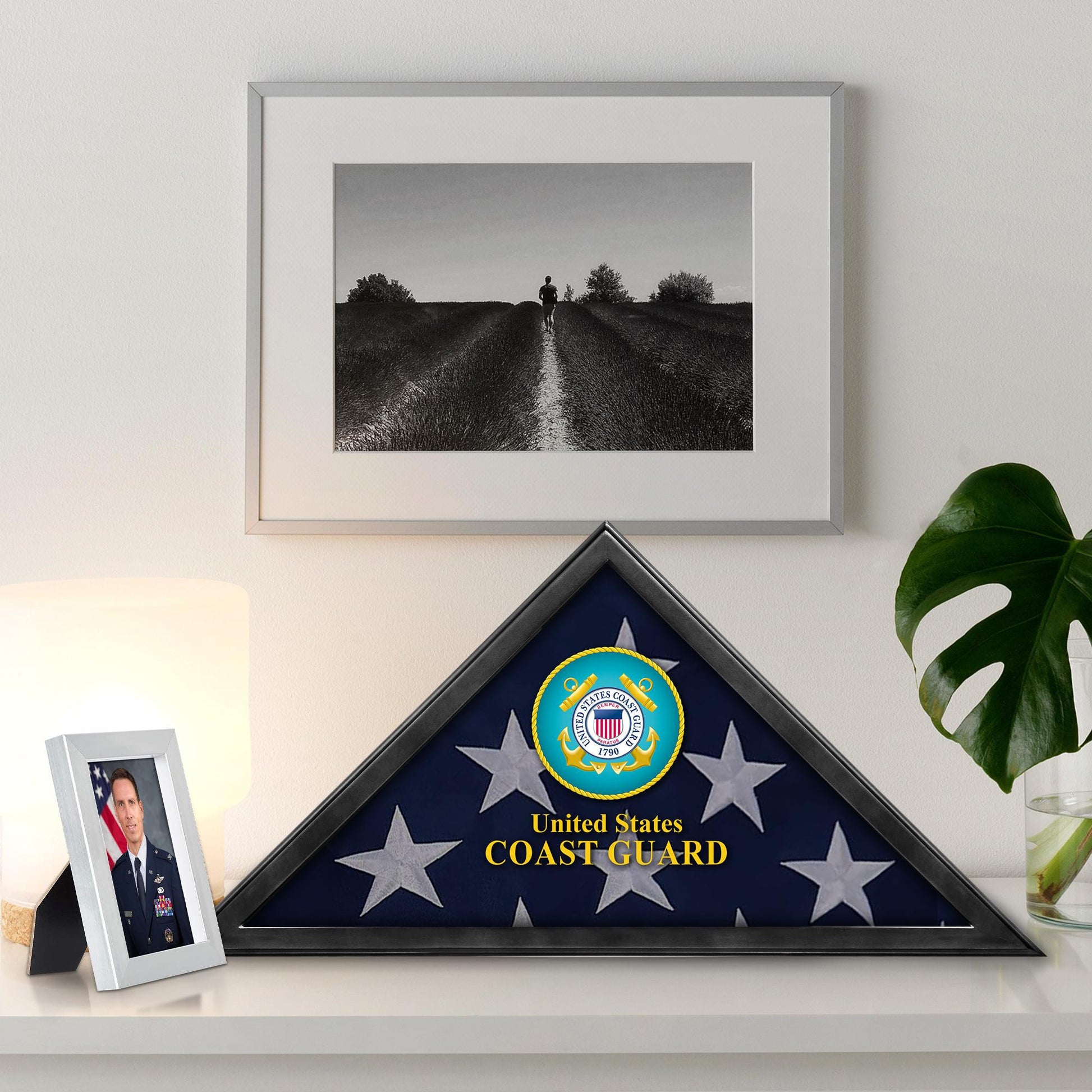 Premium Flag Case BPVC210303, Black Flag Box for American Veteran Flag 9.5 X 5 Feet, Flag Display Case for Burial, Flag Wall Mounted, Flag to Display Folded