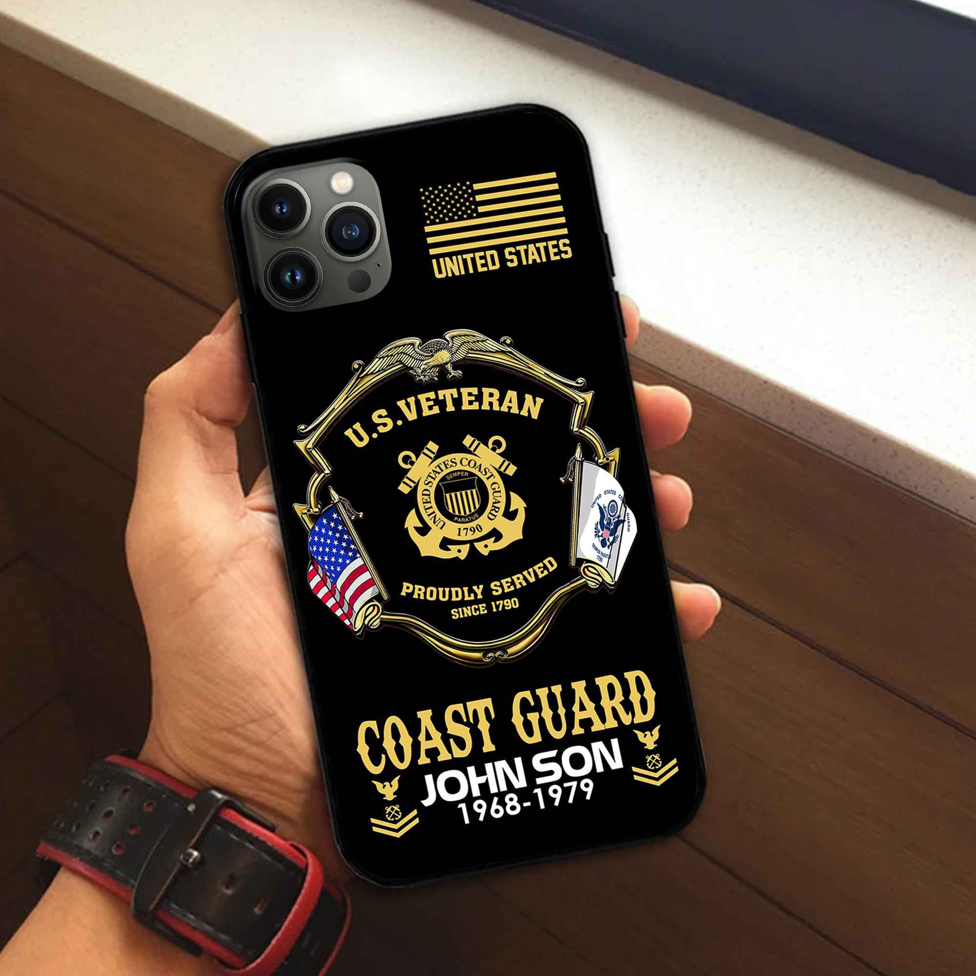 Premium Custom USCG Phone Case VPVC503305, Gifts For Coast Guard Veteran, Best Gifts On Father's Day, Armed Forces Day, Independence Day, Veterans Day.