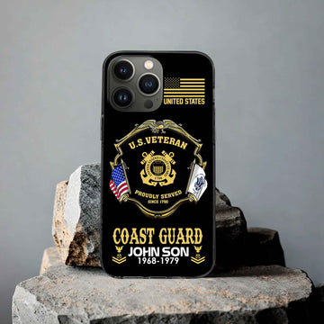 Premium Custom USCG Phone Case VPVC503305, Gifts For Coast Guard Veteran, Best Gifts On Father's Day, Armed Forces Day, Independence Day, Veterans Day.