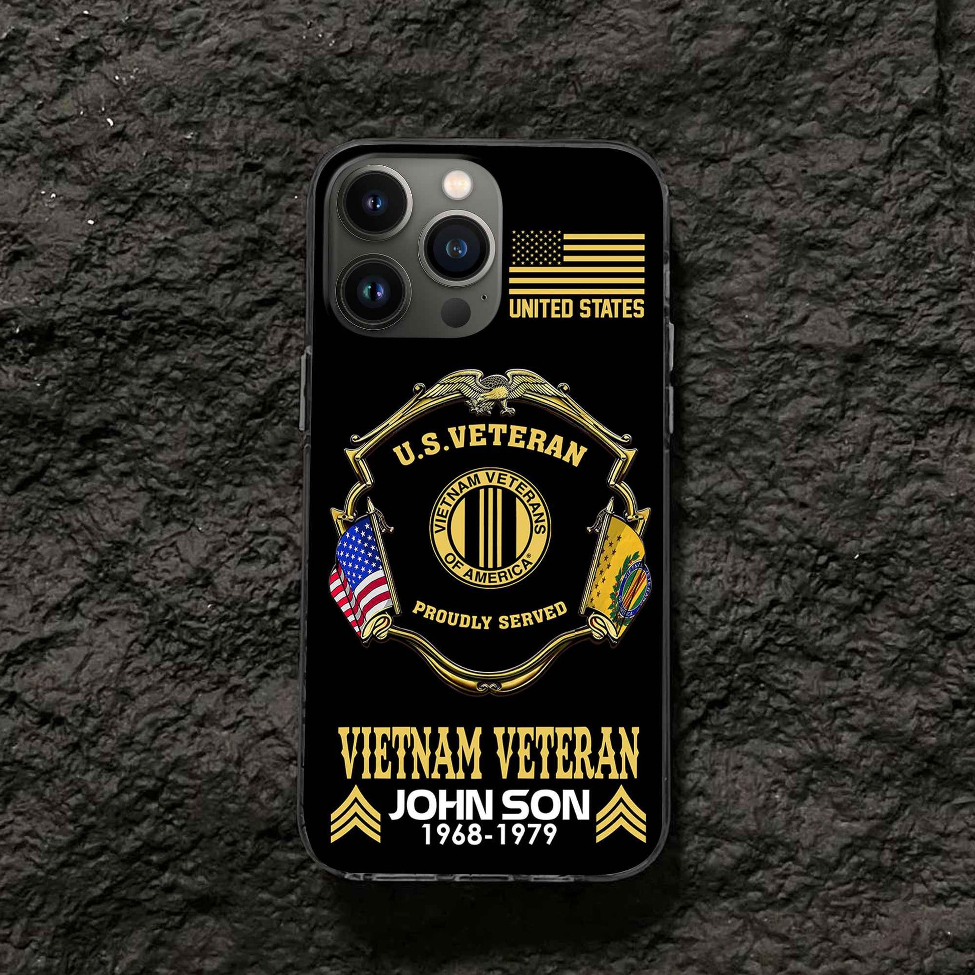Premium Custom Vietnam Veteran Phone Case VPVC503306, Gifts For Vietnam Veteran, Best Gifts On Father's Day, Armed Forces Day, Independence Day, Veterans Day.