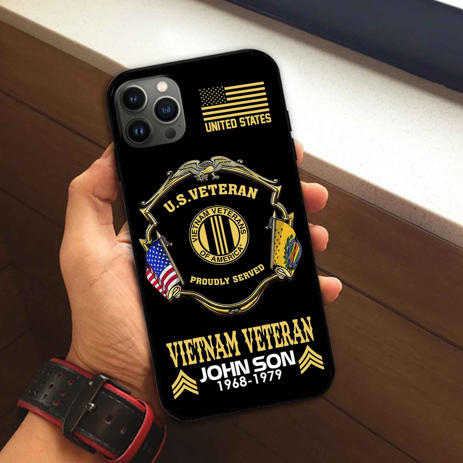 Premium Custom Vietnam Veteran Phone Case VPVC503306, Gifts For Vietnam Veteran, Best Gifts On Father's Day, Armed Forces Day, Independence Day, Veterans Day.