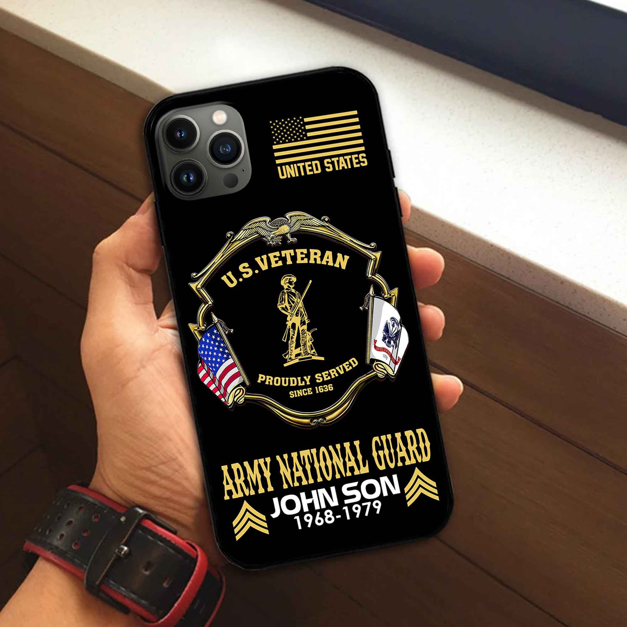Premium Custom US Army National Guard Phone Case VPVC503308, Gifts For Army National Guard Veteran, Best Gifts On Father's Day, Armed Forces Day, Independence Day, Veterans Day.