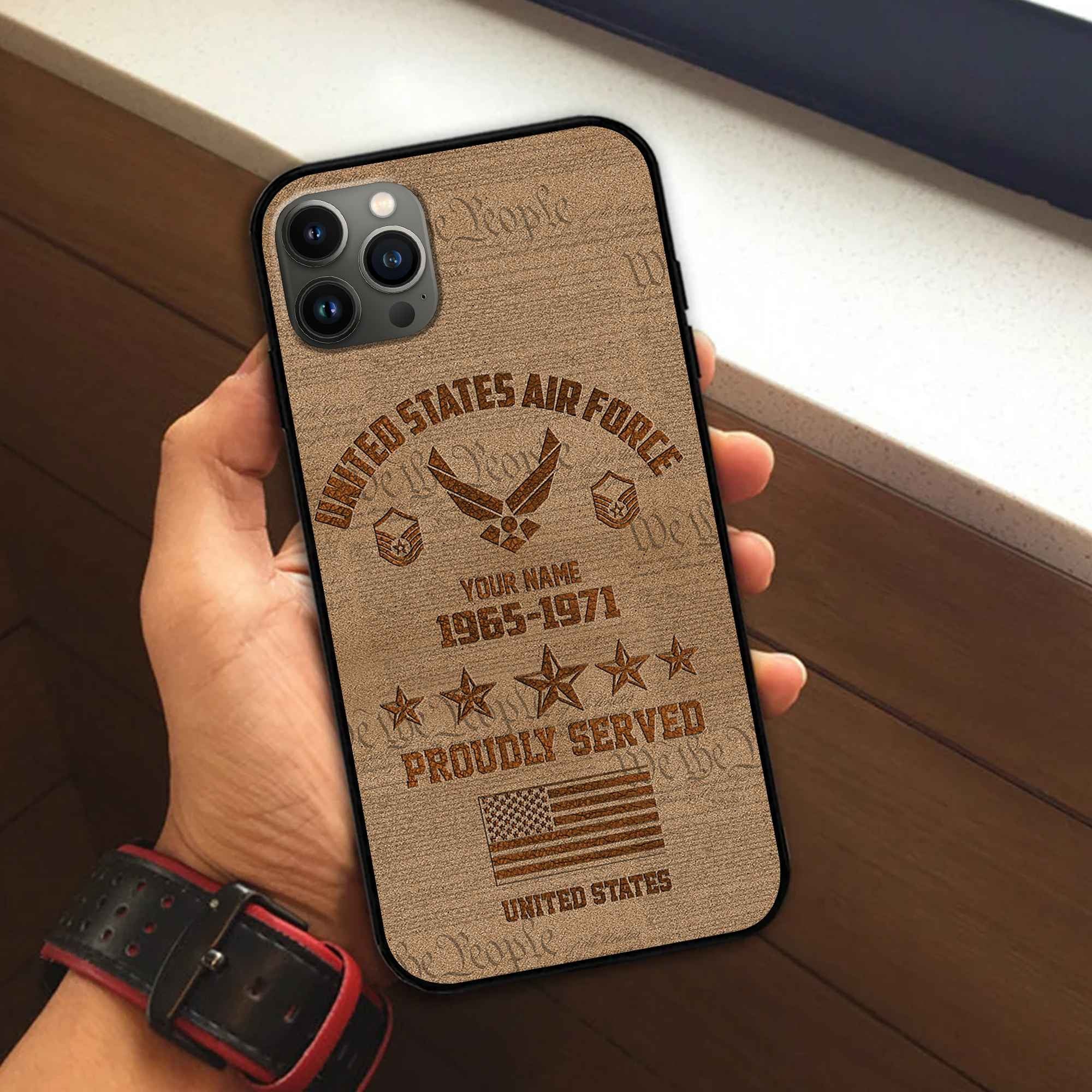 USAF Custom Phone Case VPVC503404, Gifts For Air Force Veteran, Best Gifts On Father's Day, Armed Forces Day, Independence Day, Veterans Day.