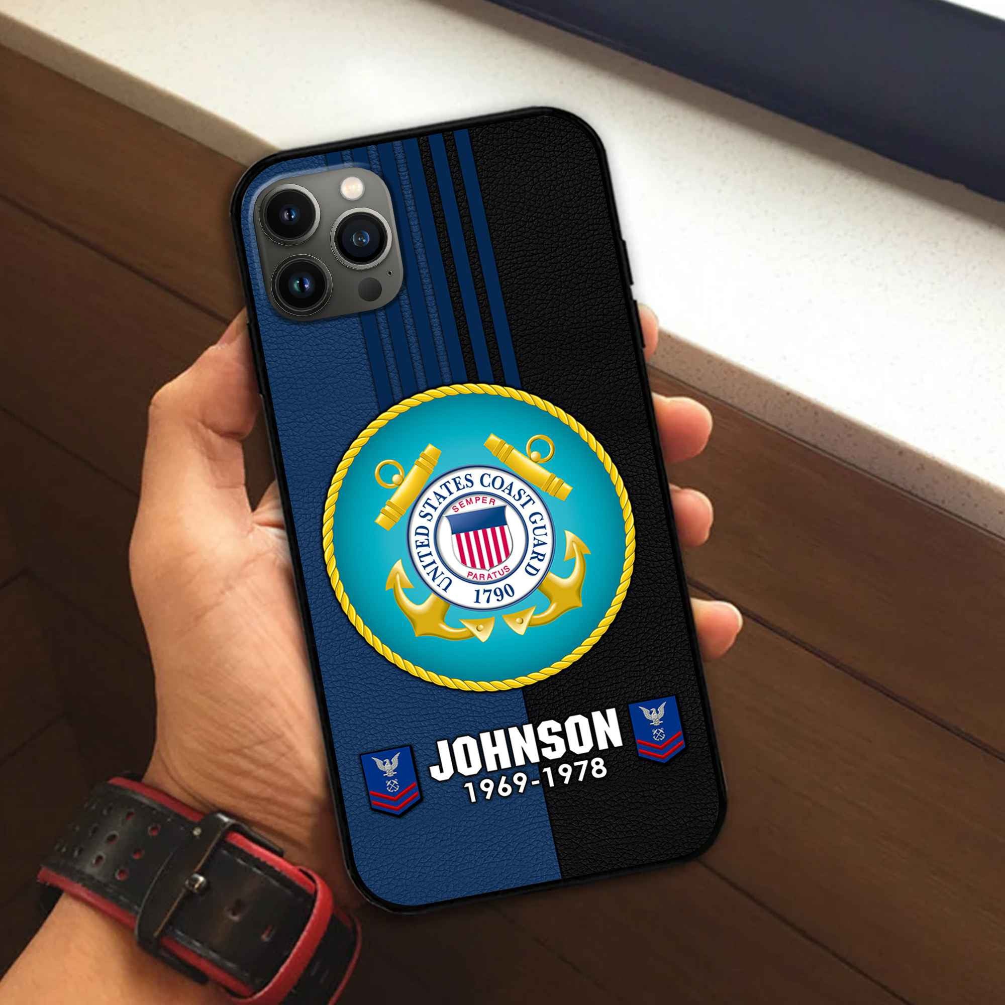 Premium Custom USCG Phone Case VPVC503605, Gifts For Coast Guard Veteran, Gifts For Dad, For Husband, Best Gifts On Father's Day, Armed Forces Day, Independence Day, Veterans Day.