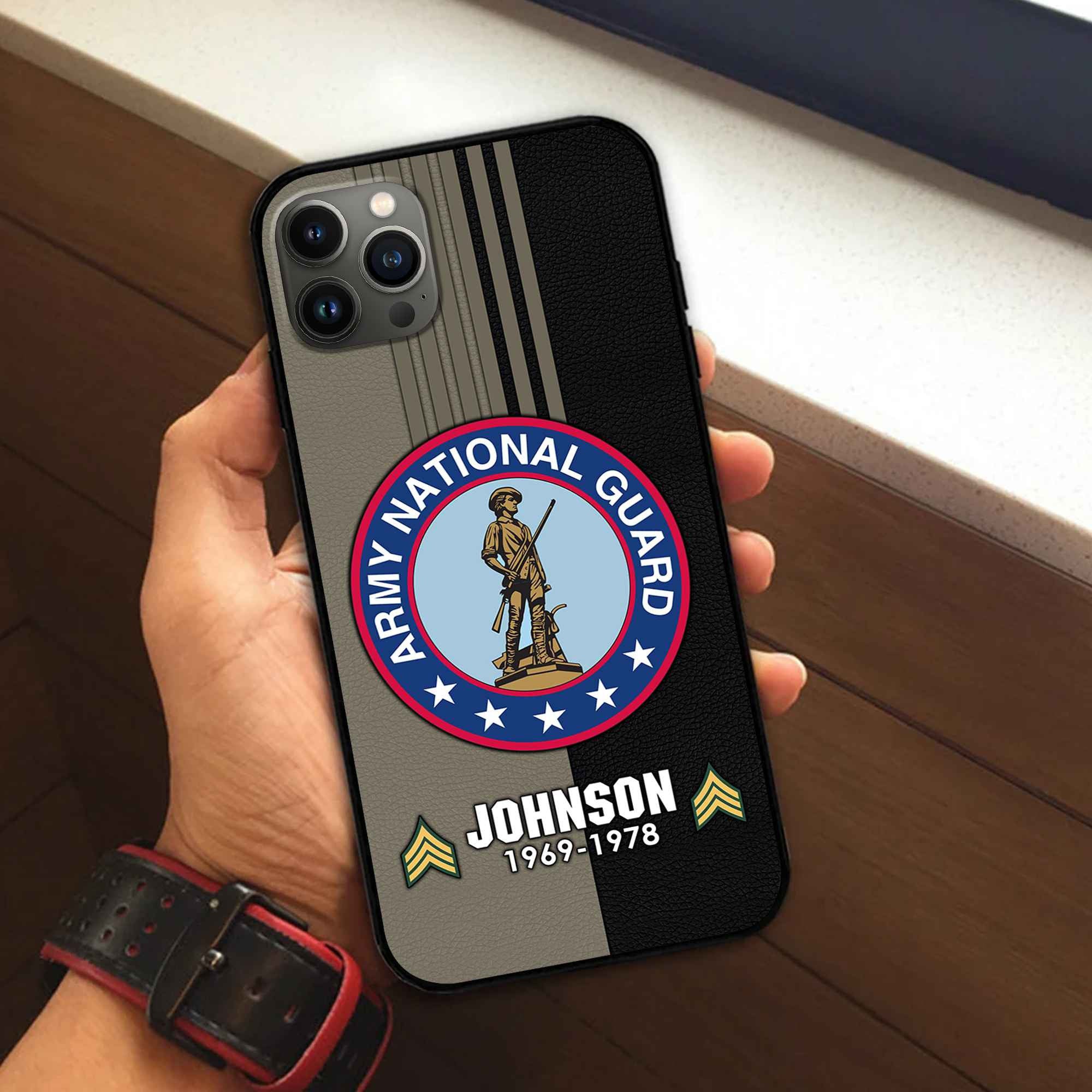 Premium Custom US Army National Guard Phone Case VPVC503608, Gifts For Army National Guard Veteran, Gifts For Dad, For Husband, Best Gifts On Father's Day, Armed Forces Day, Independence Day, Veterans Day.