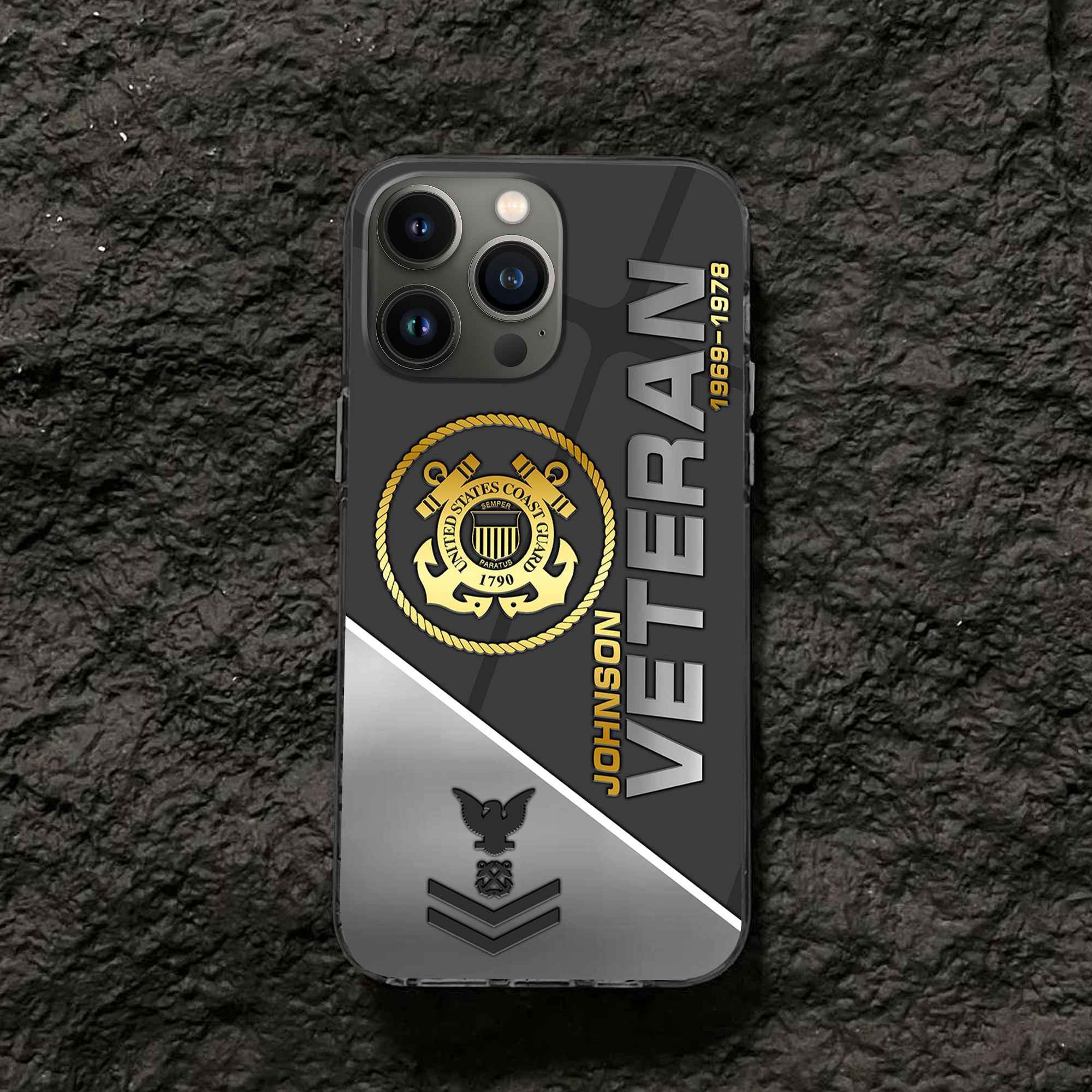 Premium Custom USCG Phone Case VPVC503805, Gifts For Coast Guard Veteran, Best Gifts On Father's Day, Armed Forces Day, Independence Day, Veterans Day.