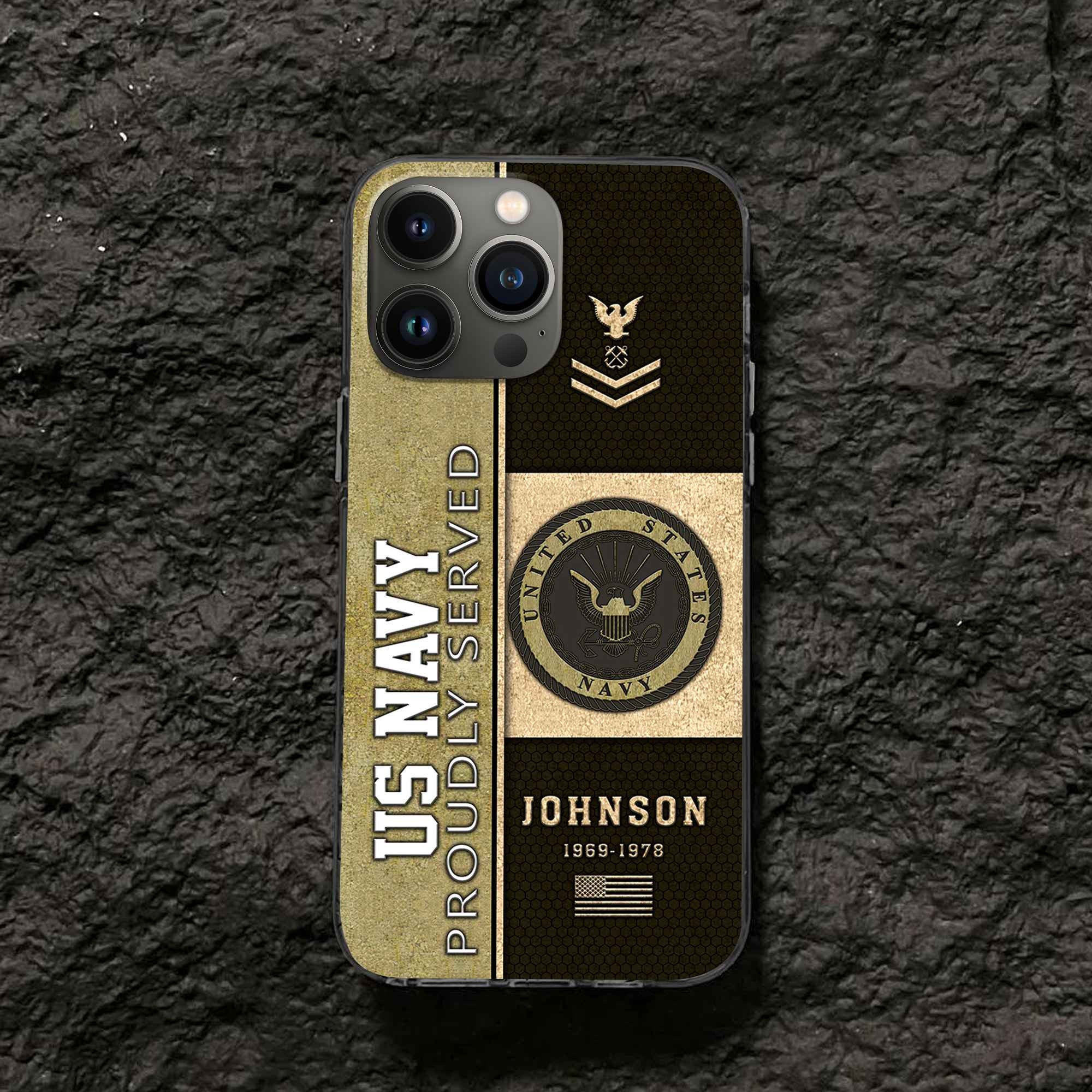 US Navy Custom Phone Case VPVC503902, Gifts For Navy Veteran, Best Gifts On Father's Day, Armed Forces Day, Independence Day, Veterans Day.