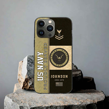 US Navy Custom Phone Case VPVC503902, Gifts For Navy Veteran, Best Gifts On Father's Day, Armed Forces Day, Independence Day, Veterans Day.