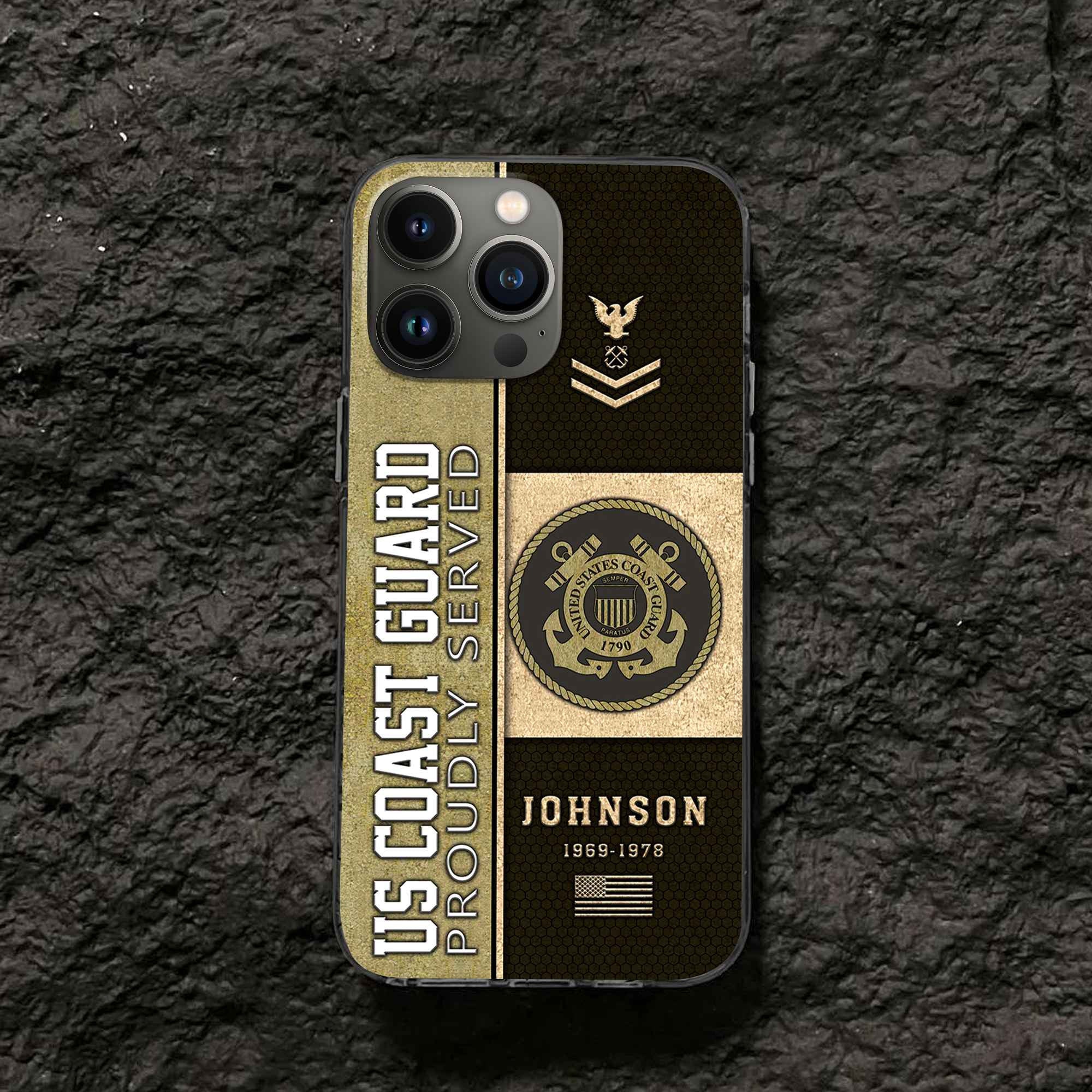 USCG Custom Phone Case VPVC503905, Gifts For Coast Guard Veteran, Best Gifts On Father's Day, Armed Forces Day, Independence Day, Veterans Day.