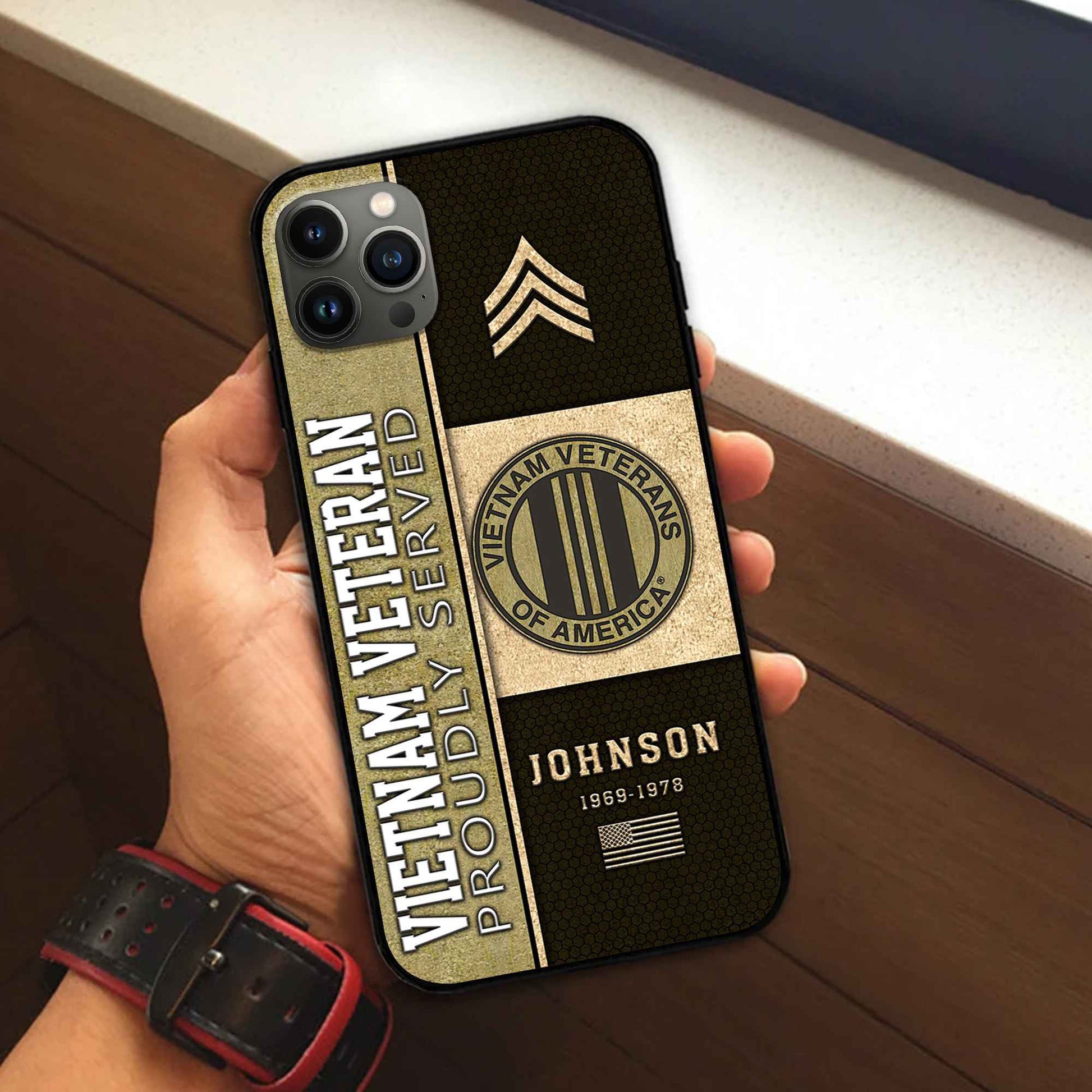 Vietnam Veteran Custom Phone Case VPVC503906, Gifts For Vietnam Veteran, Best Gifts On Father's Day, Armed Forces Day, Independence Day, Veterans Day.