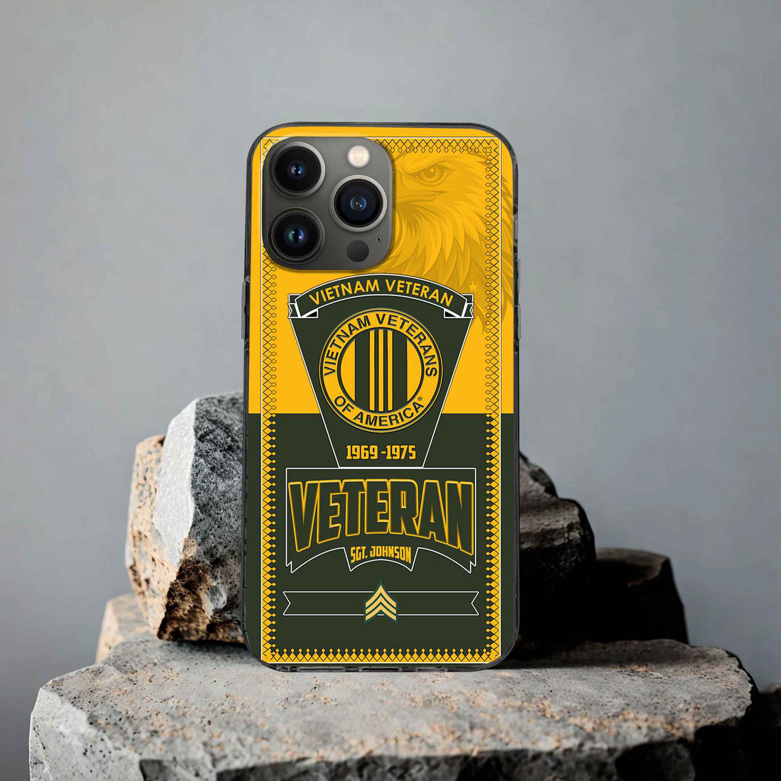 Premium Vietnam Veteran Phone Case VPVC504006, Custom Name, Rank, Year, Gifts For Vietnam Veteran, Best Gifts On Father's Day, Armed Forces Day, Independence Day, Veterans Day.