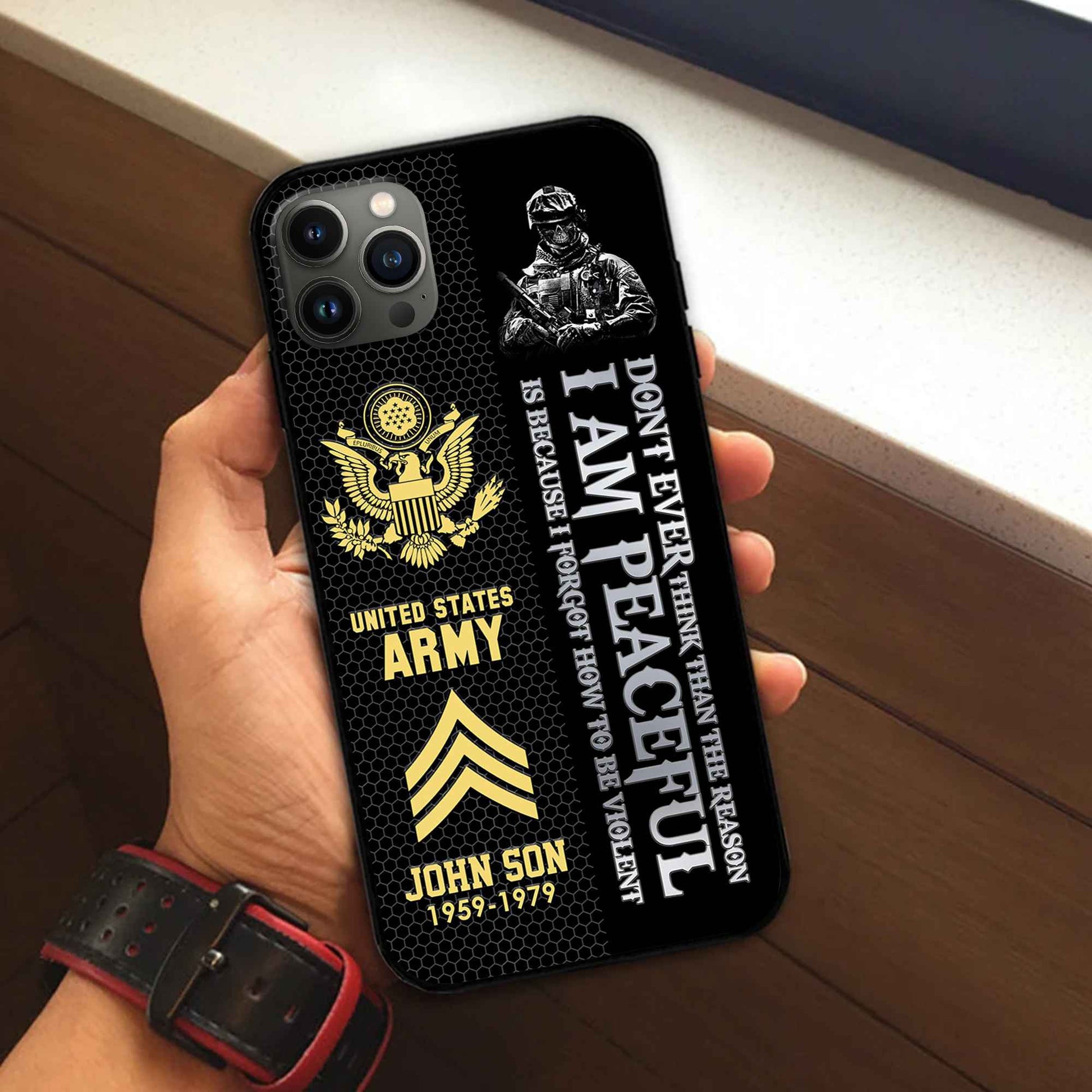 Premium Custom US Army Phone Case VPVC504301, Gifts For Army Veteran, Best Gifts On Father's Day, Armed Forces Day, Independence Day, Veterans Day.