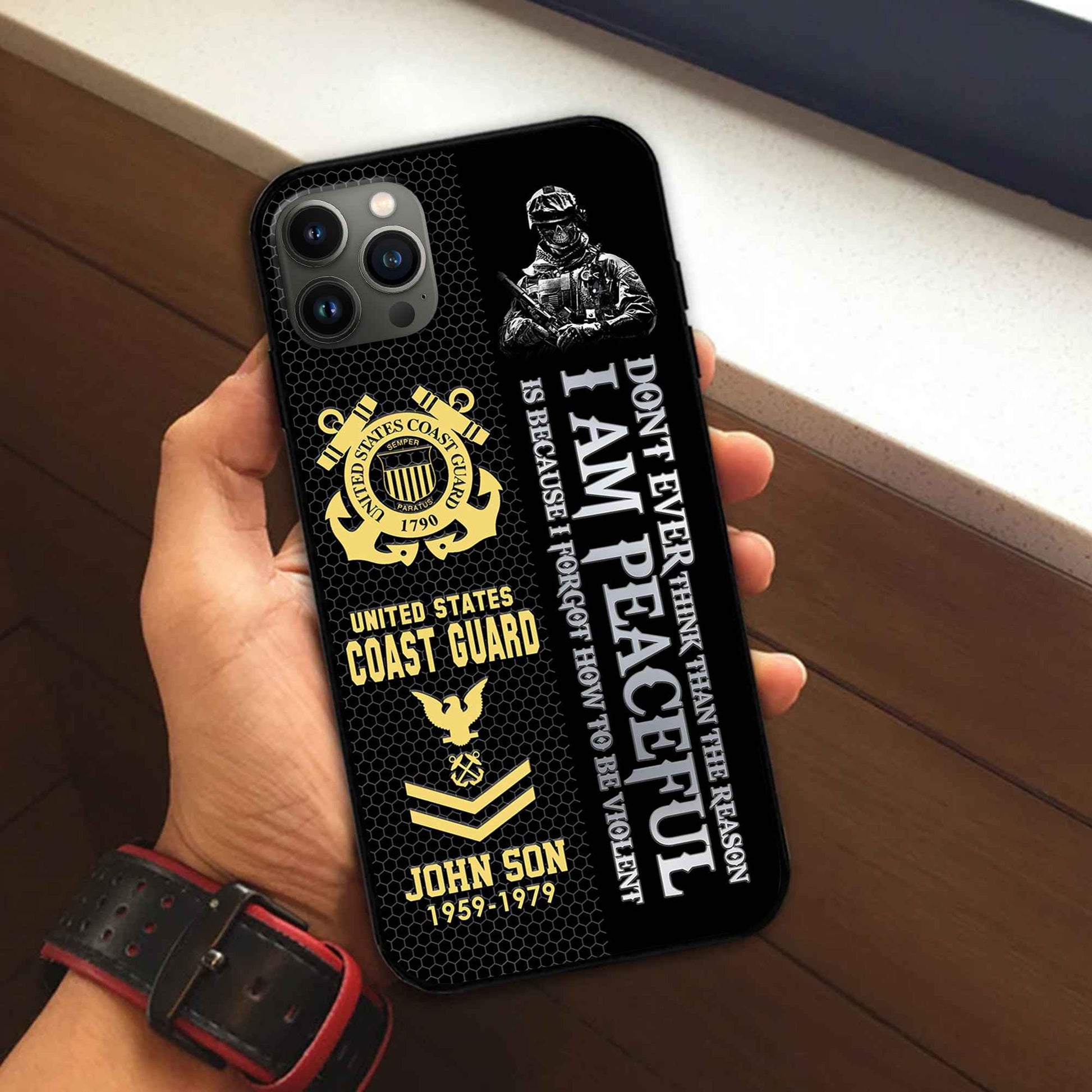 Premium Custom USCG Phone Case VPVC504305, Gifts For Coast Guard Veteran, Best Gifts On Father's Day, Armed Forces Day, Independence Day, Veterans Day.