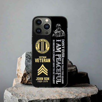 Premium Custom Vietnam Veteran Phone Case VPVC504306, Gifts For Vietnam Veteran, Best Gifts On Father's Day, Armed Forces Day, Independence Day, Veterans Day.