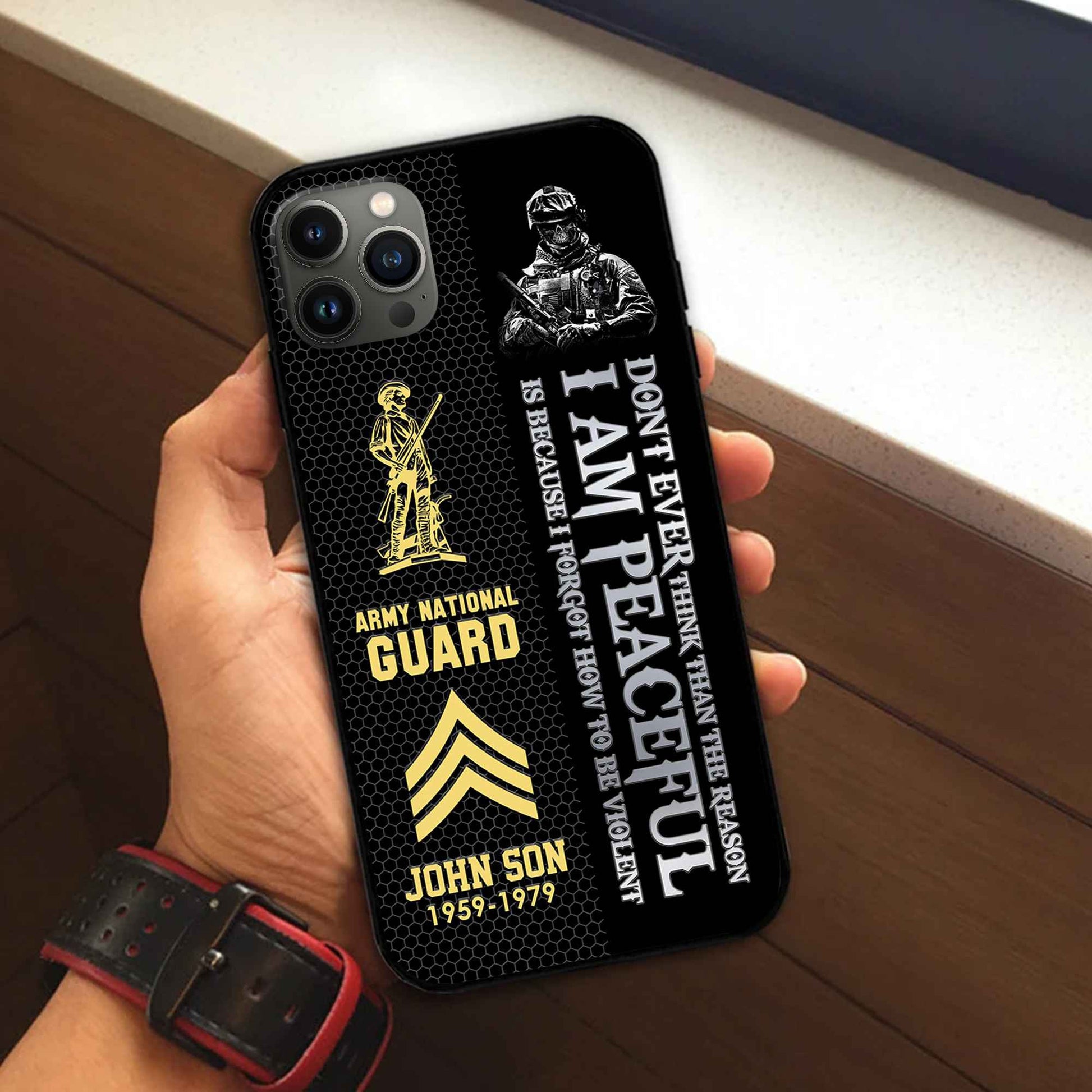 Premium Custom US Army National Guard Phone Case VPVC504308, Gifts For Army National Guard Veteran, Best Gifts On Father's Day, Armed Forces Day, Independence Day, Veterans Day.