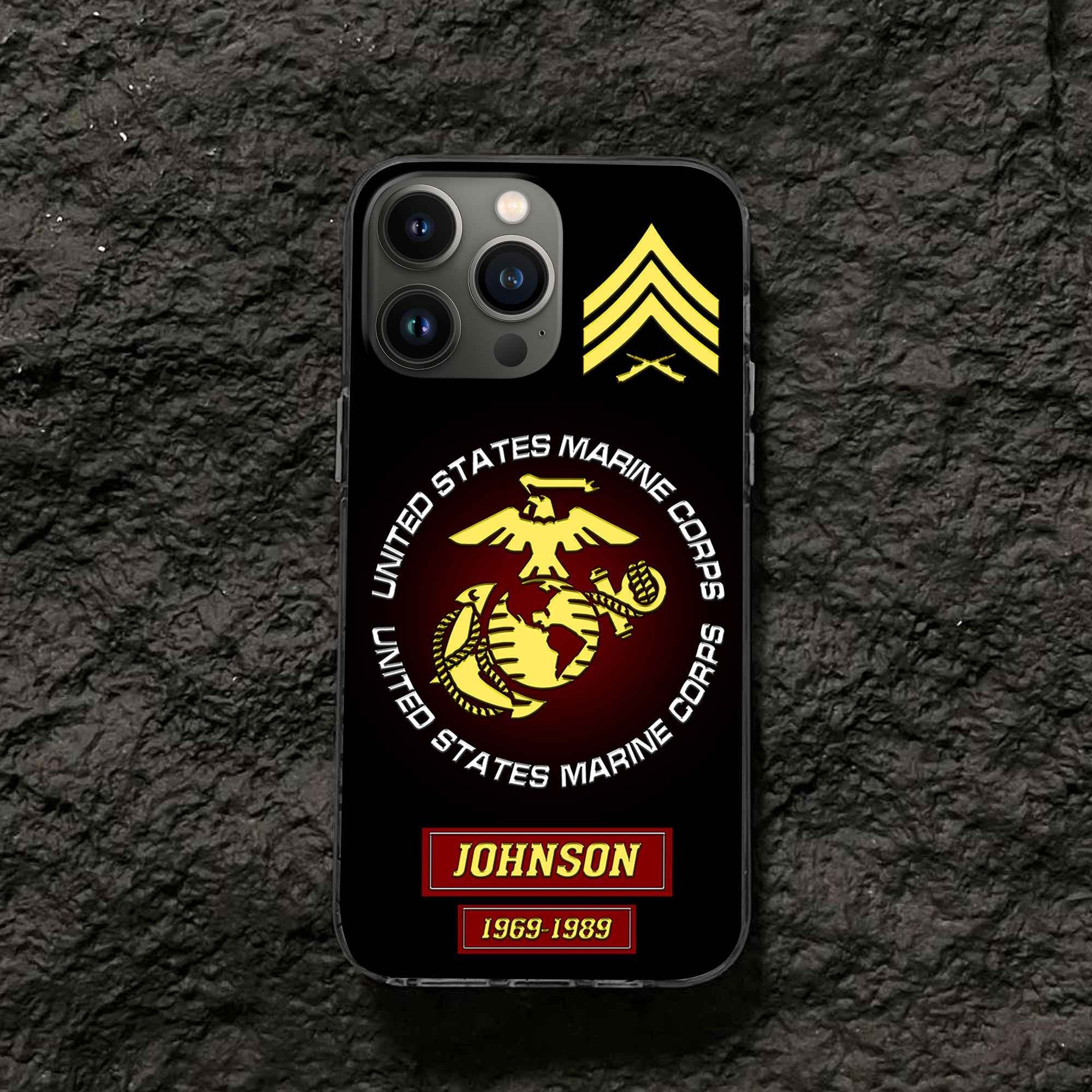 USMC Custom Phone Case VPVC504403, Gifts For Marine Veteran, Best Gifts On Father's Day, Armed Forces Day, Independence Day, Veterans Day.