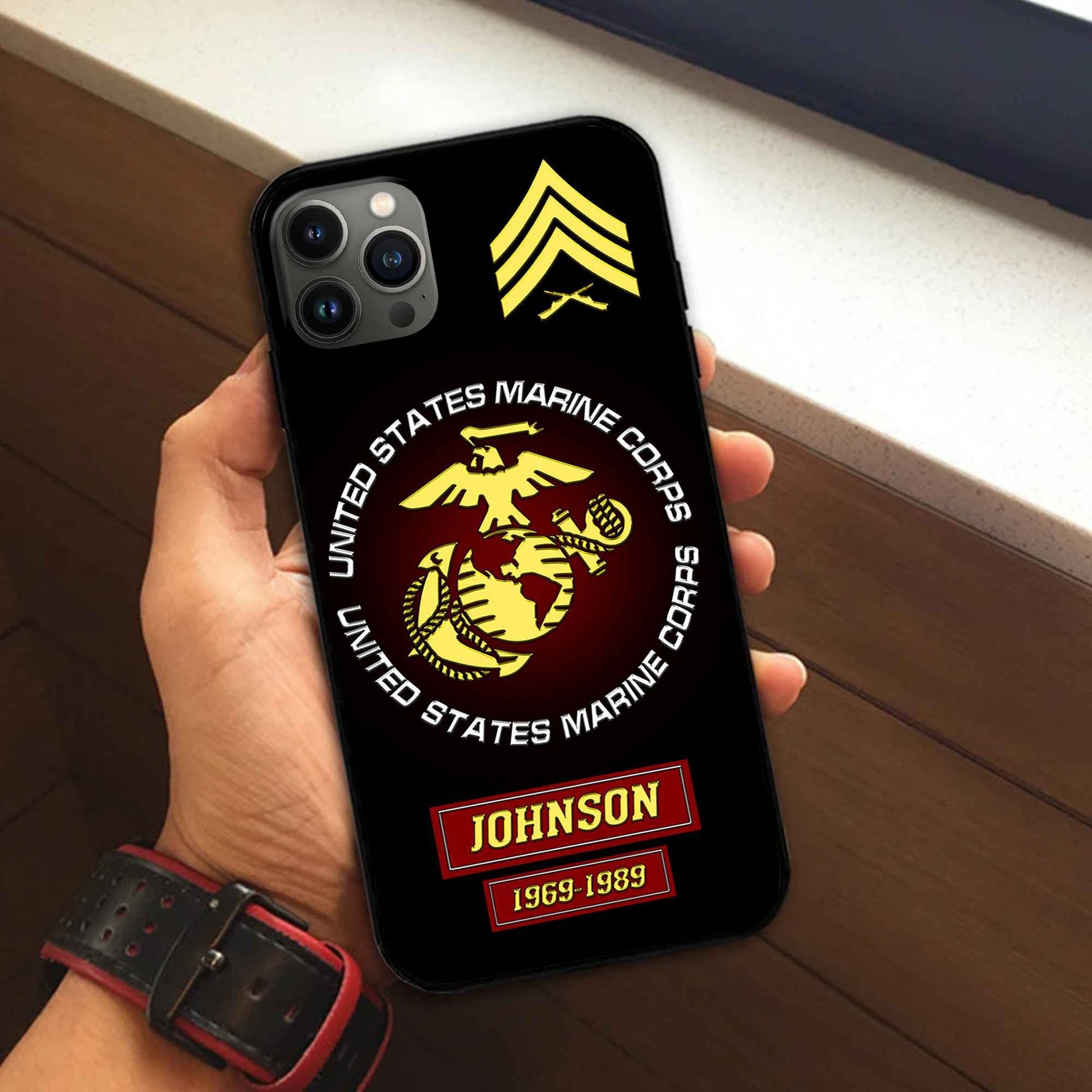 USMC Custom Phone Case VPVC504403, Gifts For Marine Veteran, Best Gifts On Father's Day, Armed Forces Day, Independence Day, Veterans Day.