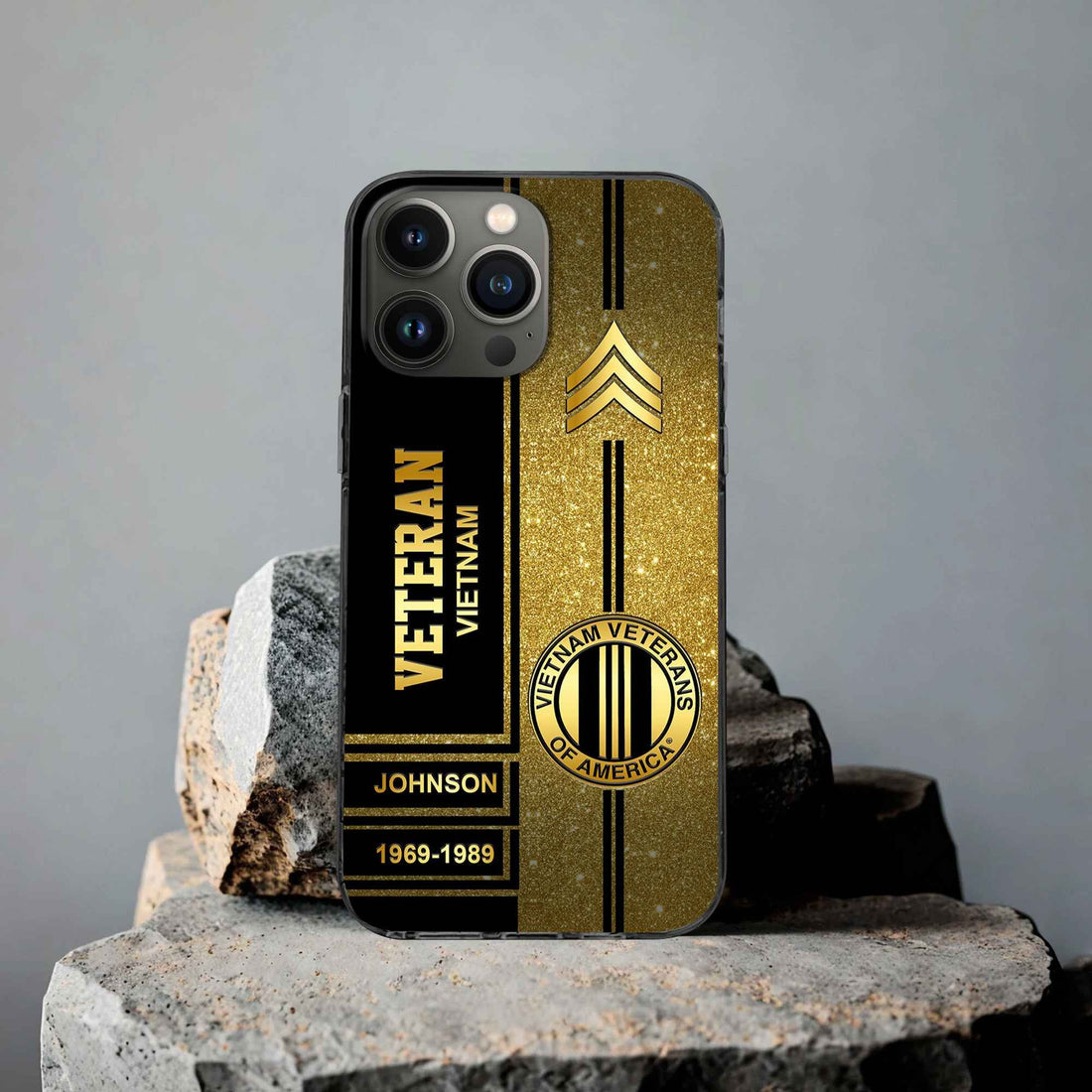 Premium Vietnam Veteran Phone Case VPVC504506, Custom Name, Rank, Year, Gifts For Vietnam Veteran, Best Gifts On Father's Day, Armed Forces Day, Independence Day, Veterans Day.