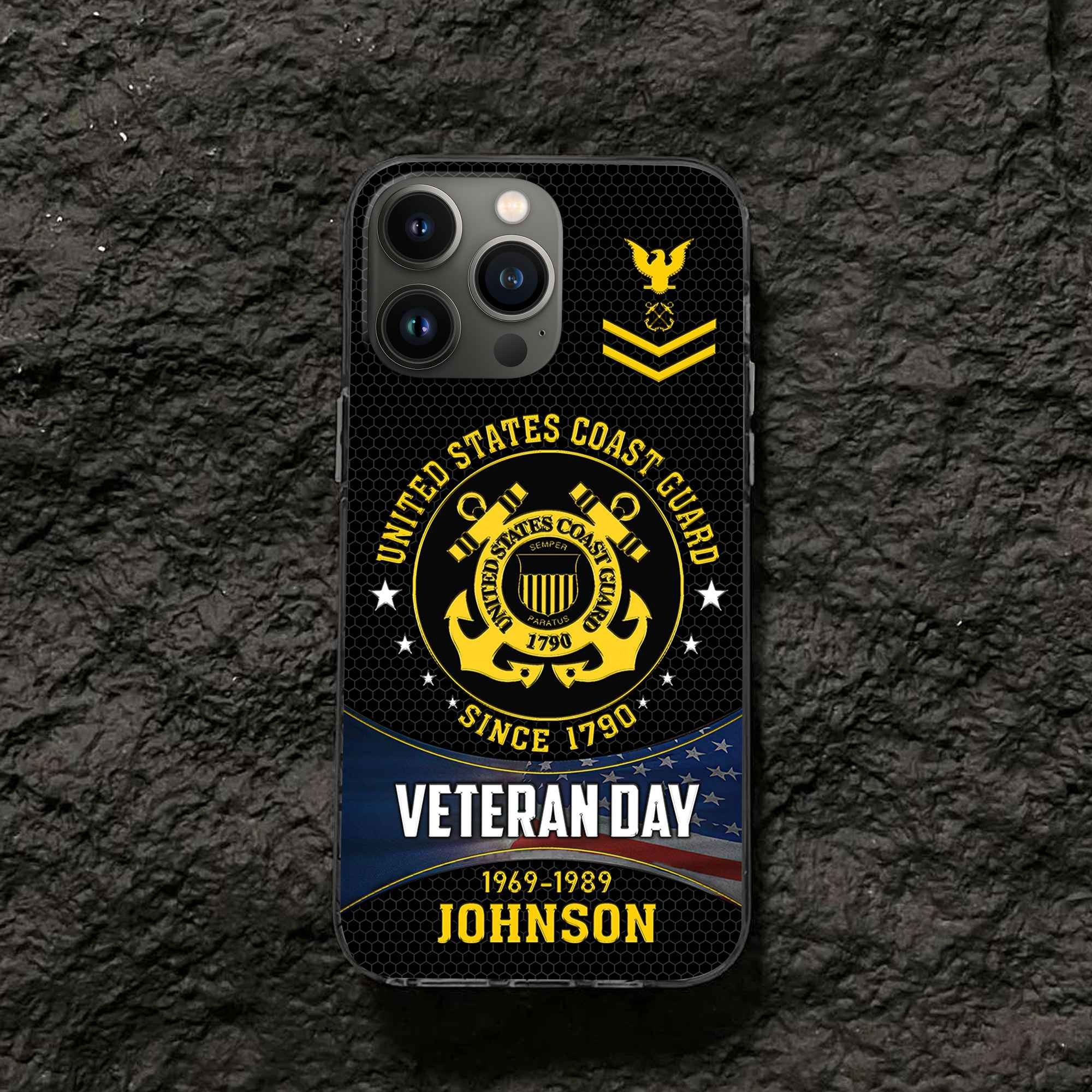 Premium Custom USCG Phone Case VPVC504605, Gifts For Coast Guard Veteran, Gifts For Dad, For Husband, Best Gifts On Father's Day, Armed Forces Day, Independence Day, Veterans Day.