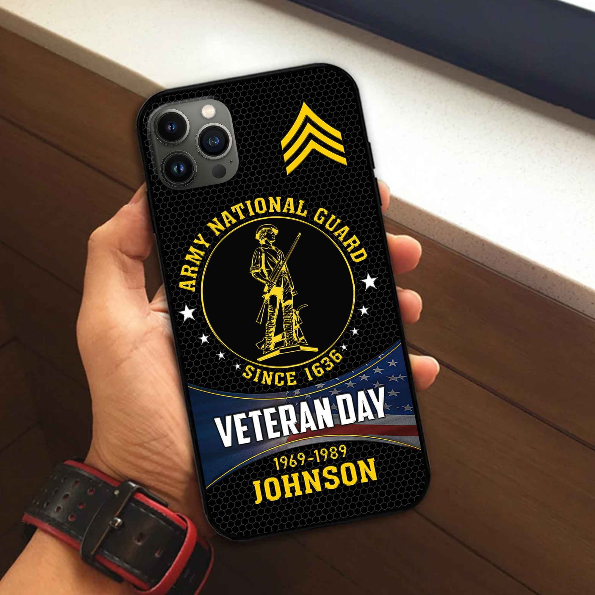 Premium Custom US Army National Guard Phone Case VPVC504608, Gifts For Army National Guard Veteran, Gifts For Dad, For Husband, Best Gifts On Father's Day, Armed Forces Day, Independence Day, Veterans Day.
