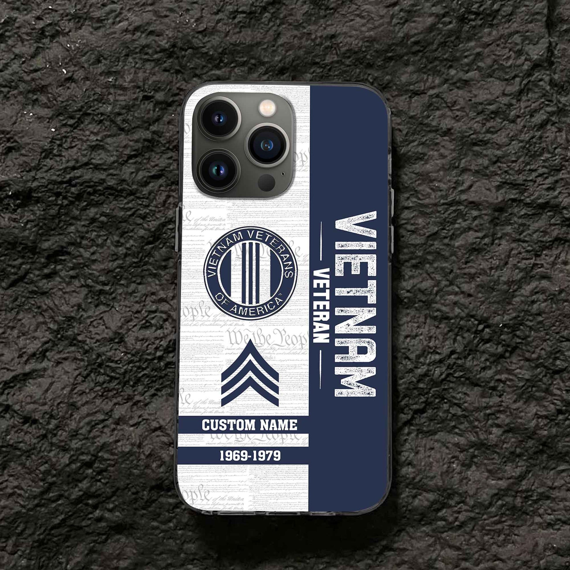 Unique Custom Name, Rank,Year Vietnam Veteran Phone Case VPVC504706, Gifts For Vietnam Veteran, Gifts For Dad, For Husband, Best Gifts On Father's Day, Independence Day, Veterans Day.