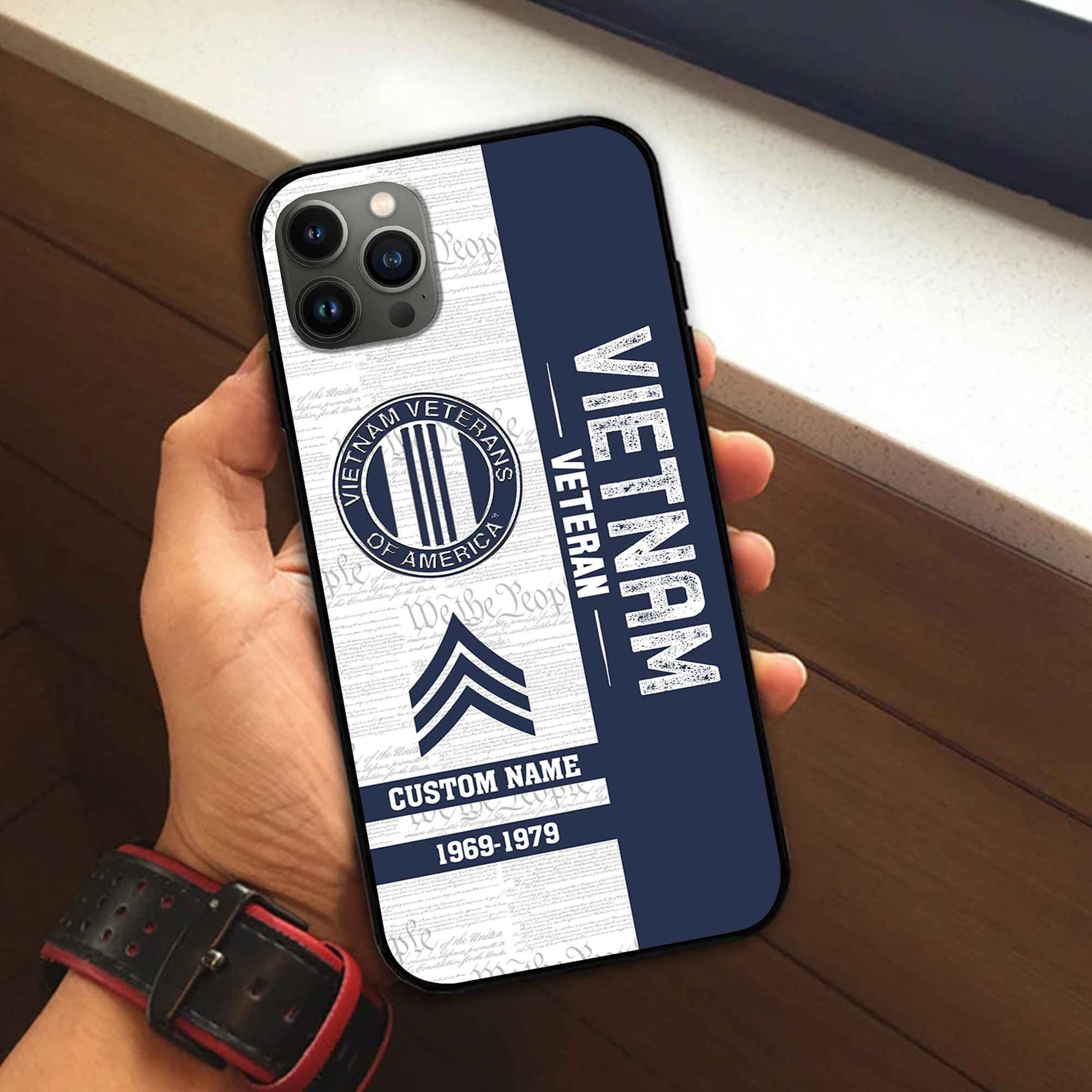 Unique Custom Name, Rank,Year Vietnam Veteran Phone Case VPVC504706, Gifts For Vietnam Veteran, Gifts For Dad, For Husband, Best Gifts On Father's Day, Independence Day, Veterans Day.