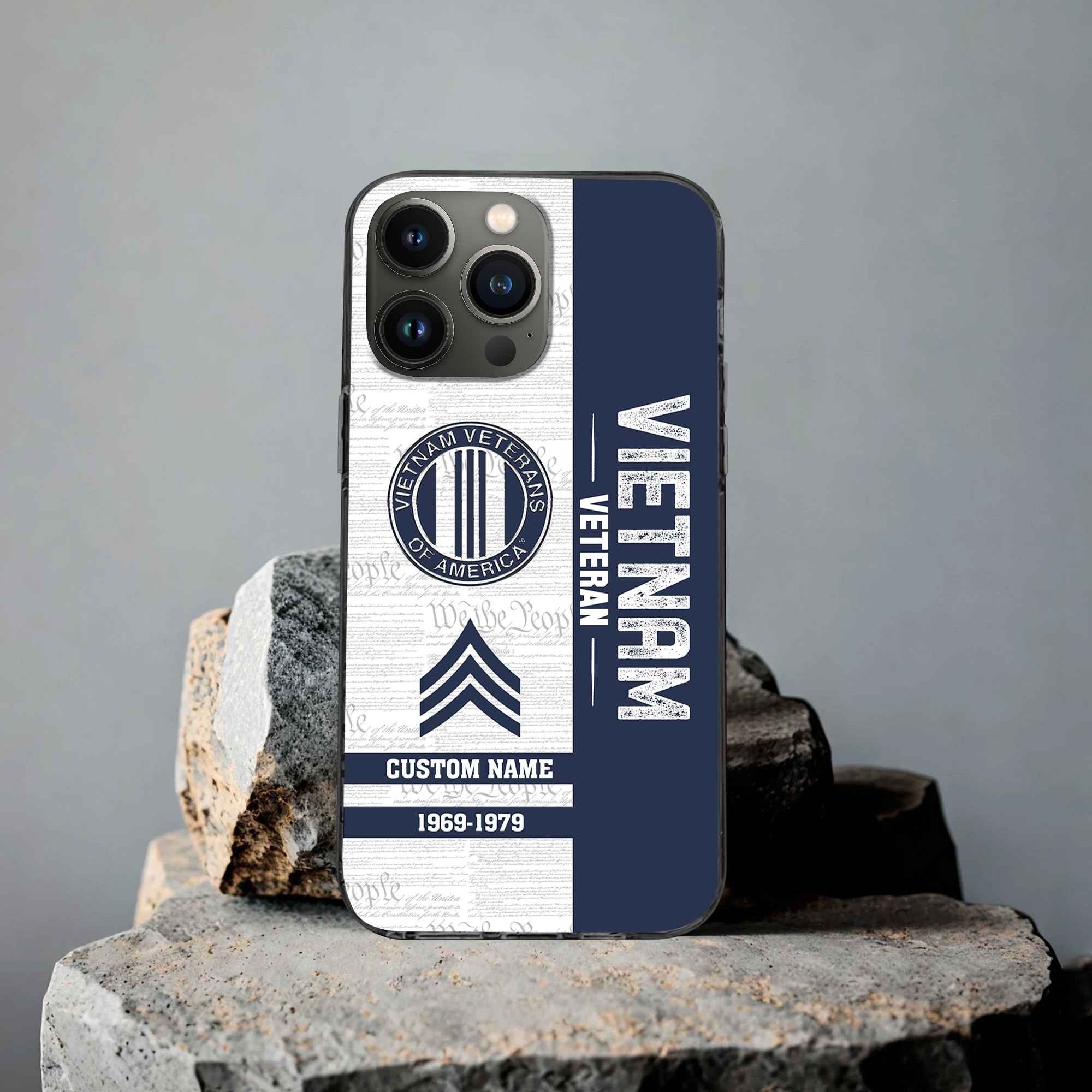 Unique Custom Name, Rank,Year Vietnam Veteran Phone Case VPVC504706, Gifts For Vietnam Veteran, Gifts For Dad, For Husband, Best Gifts On Father's Day, Independence Day, Veterans Day.