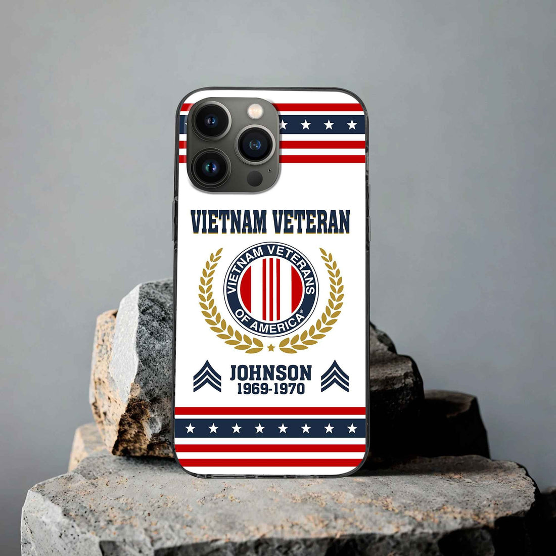 Premium Vietnam Veteran Phone Case VPVC505006, Custom Name, Rank, Year, Gifts For Vietnam Veteran, Best Gifts On Father's Day, Armed Forces Day, Independence Day, Veterans Day.
