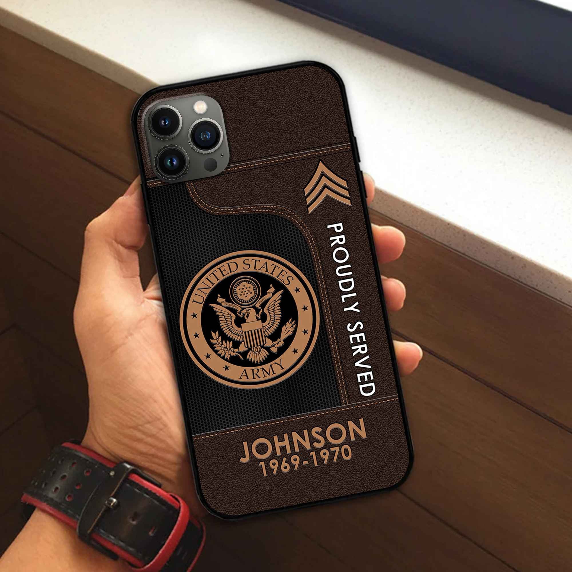 Premium Custom US Army Phone Case VPVC505101, Gifts For Army Veteran, Gifts For Dad, For Husband, Best Gifts On Father's Day, Armed Forces Day, Independence Day, Veterans Day.
