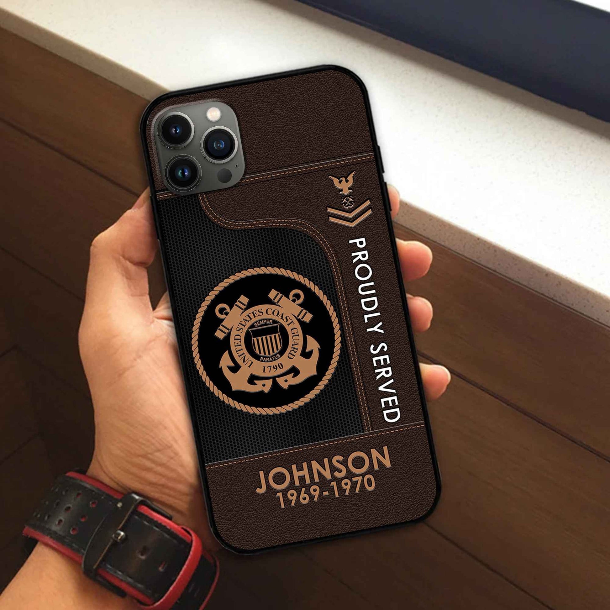 Premium Custom USCG Phone Case VPVC505105, Gifts For Coast Guard Veteran, Gifts For Dad, For Husband, Best Gifts On Father's Day, Armed Forces Day, Independence Day, Veterans Day.