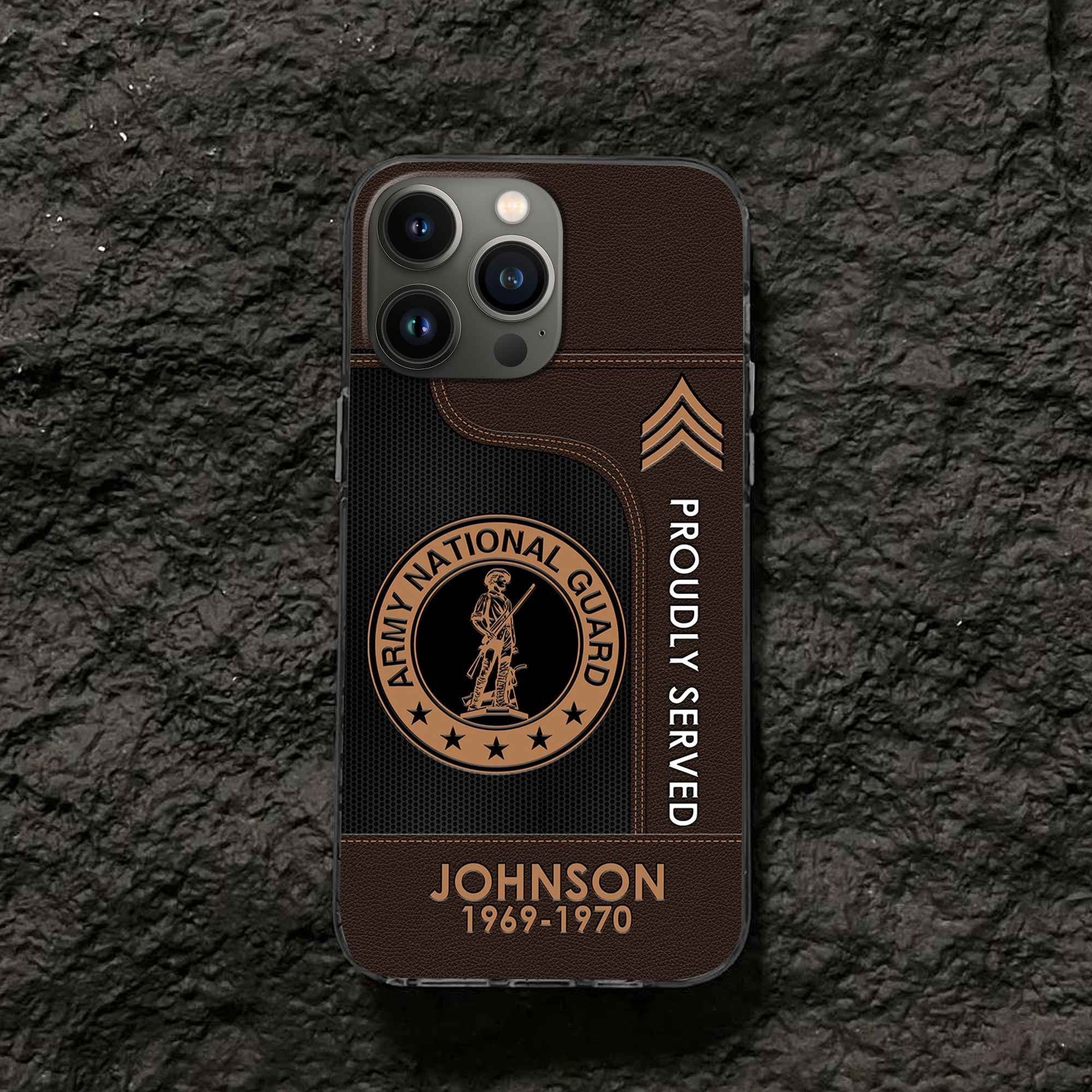 Premium Custom US Army National Guard Phone Case VPVC505108, Gifts For Army National Guard Veteran, Gifts For Dad, For Husband, Best Gifts On Father's Day, Armed Forces Day, Independence Day, Veterans Day.
