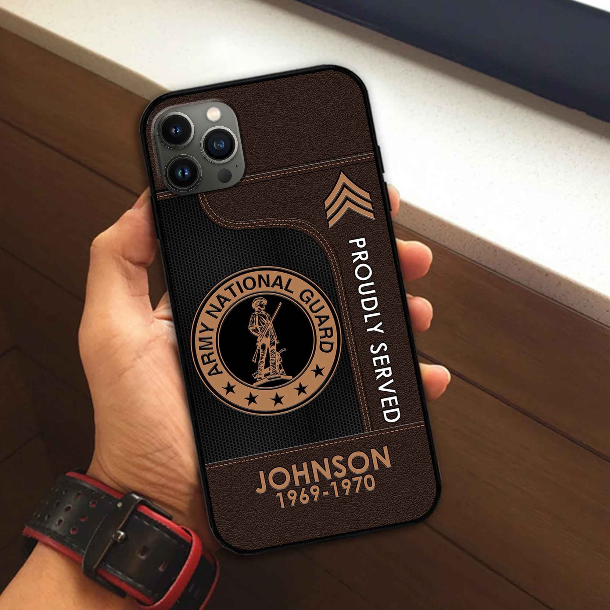 Premium Custom US Army National Guard Phone Case VPVC505108, Gifts For Army National Guard Veteran, Gifts For Dad, For Husband, Best Gifts On Father's Day, Armed Forces Day, Independence Day, Veterans Day.