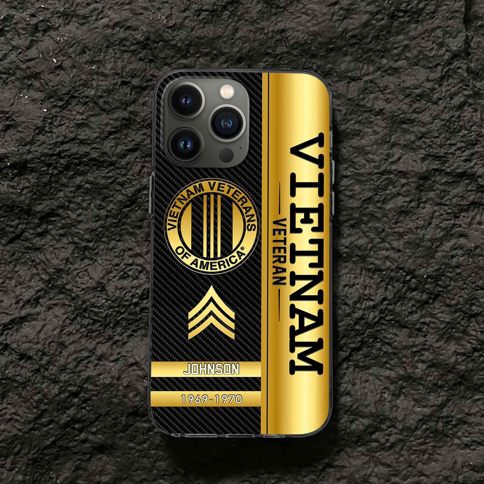 Unique Custom Name, Rank,Year Vietnam Veteran Phone Case VPVC505206, Gifts For Vietnam Veteran, Gifts For Dad, For Husband, Best Gifts On Father's Day, Independence Day, Veterans Day.