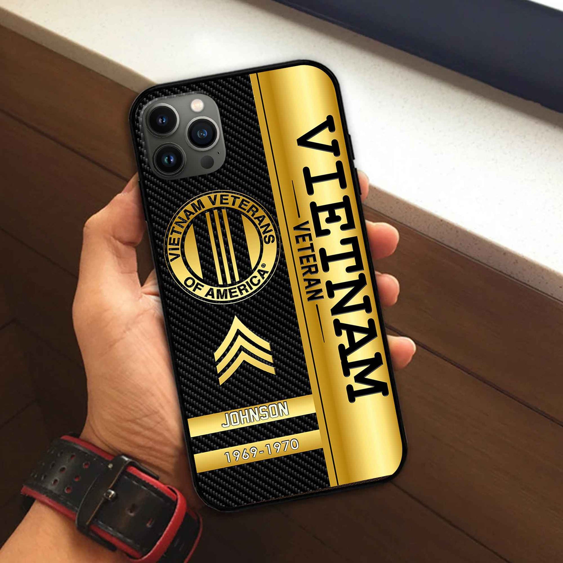 Unique Custom Name, Rank,Year Vietnam Veteran Phone Case VPVC505206, Gifts For Vietnam Veteran, Gifts For Dad, For Husband, Best Gifts On Father's Day, Independence Day, Veterans Day.