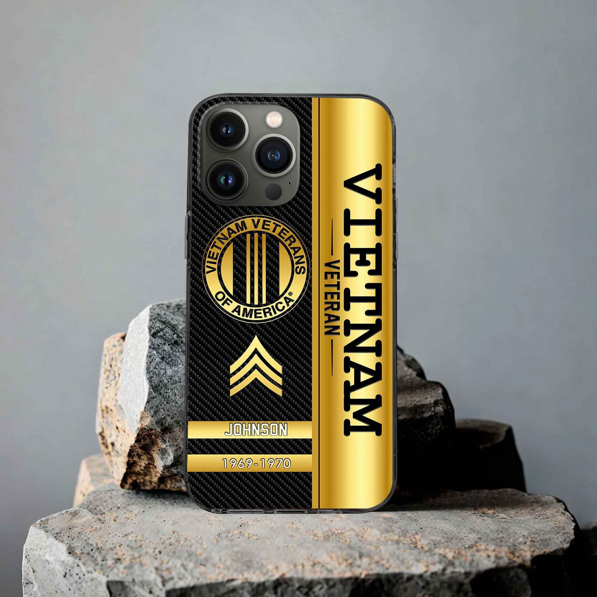 Unique Custom Name, Rank,Year Vietnam Veteran Phone Case VPVC505206, Gifts For Vietnam Veteran, Gifts For Dad, For Husband, Best Gifts On Father's Day, Independence Day, Veterans Day.