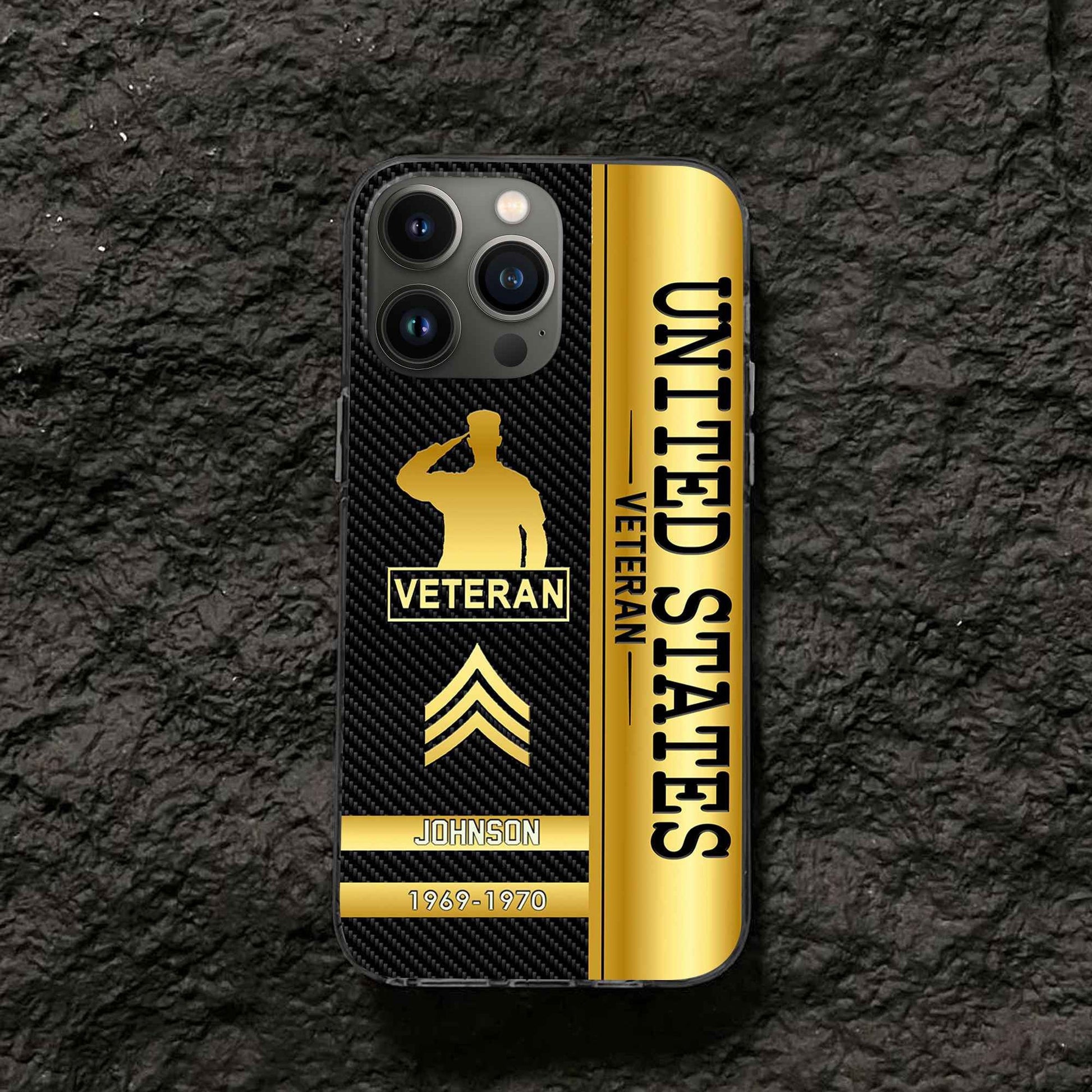 Unique Custom Name, Rank, Year, US Veteran Phone Case VPVC505207, Gifts For US Veteran, Gifts For Dad, For Husband, Best Gifts On Father's Day, Independence Day, Veterans Day.