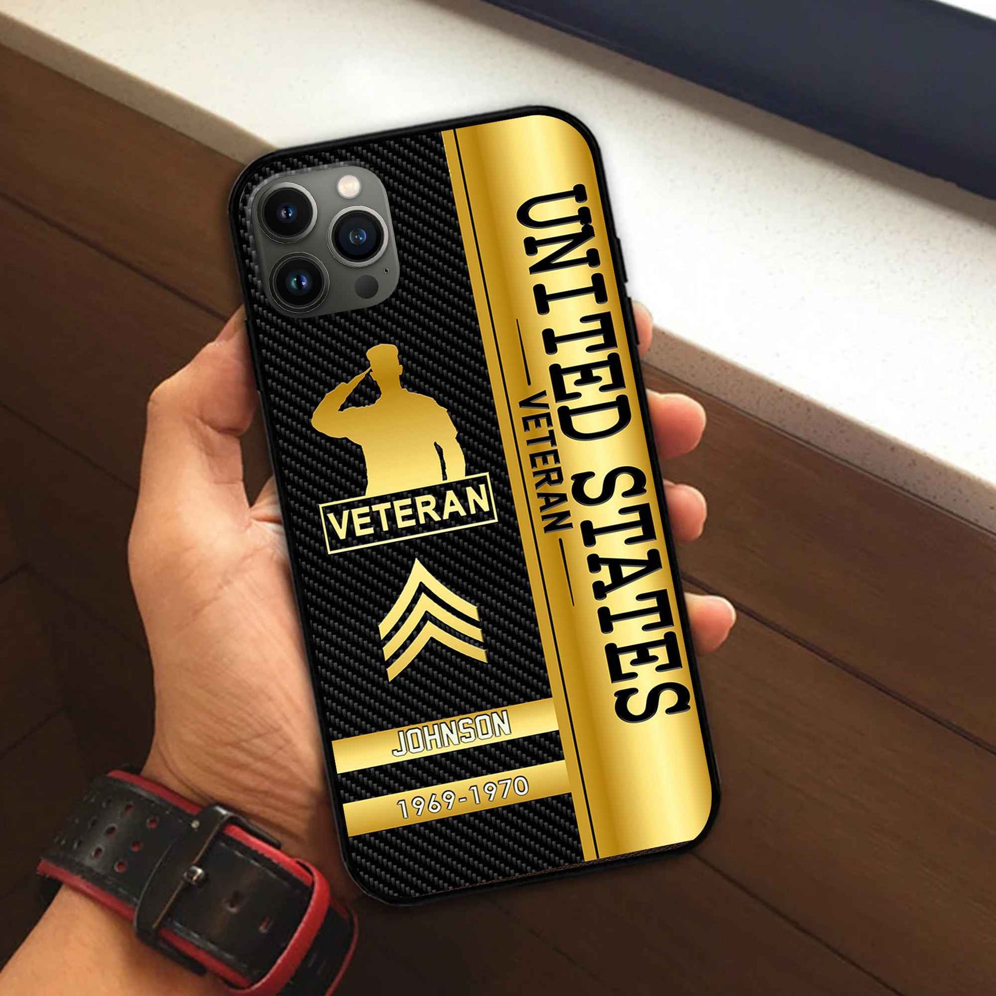 Unique Custom Name, Rank, Year, US Veteran Phone Case VPVC505207, Gifts For US Veteran, Gifts For Dad, For Husband, Best Gifts On Father's Day, Independence Day, Veterans Day.
