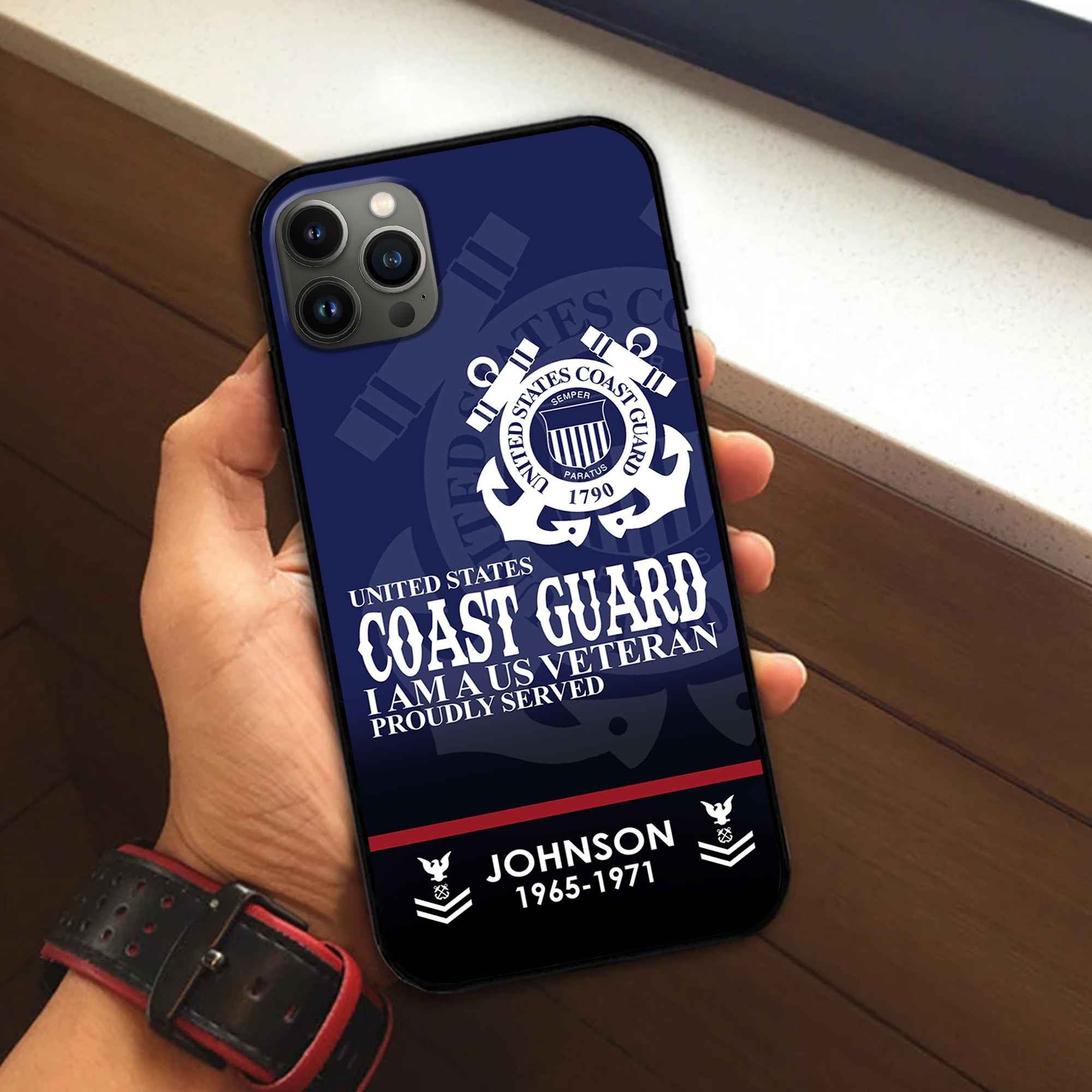 Premium Custom USCG Phone Case VPVC505305, Gifts For Coast Guard Veteran, Best Gifts On Father's Day, Armed Forces Day, Independence Day, Veterans Day.