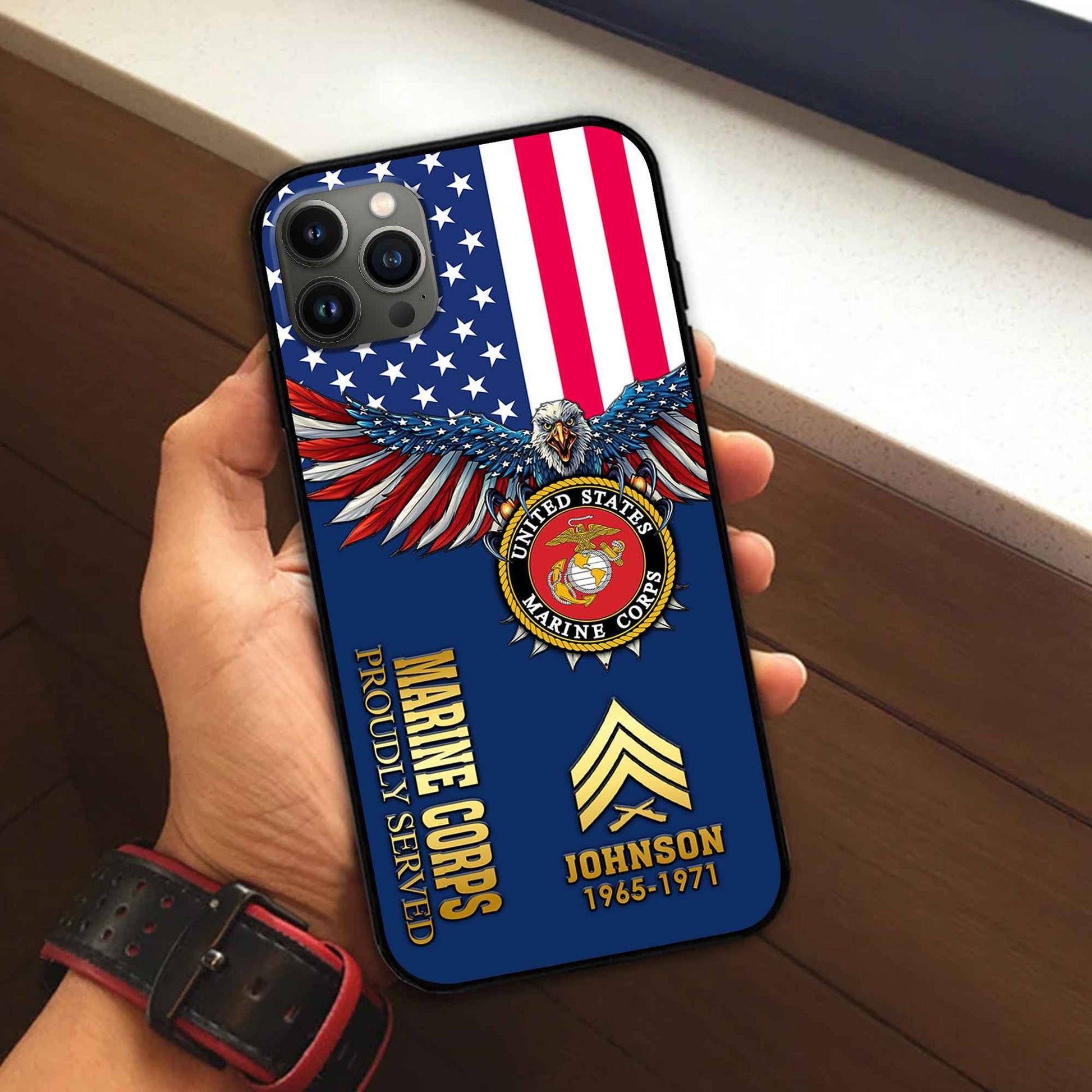 USMC Custom Phone Case VPVC505403, Gifts For Marine Veteran, Best Gifts On Father's Day, Armed Forces Day, Independence Day, Veterans Day.