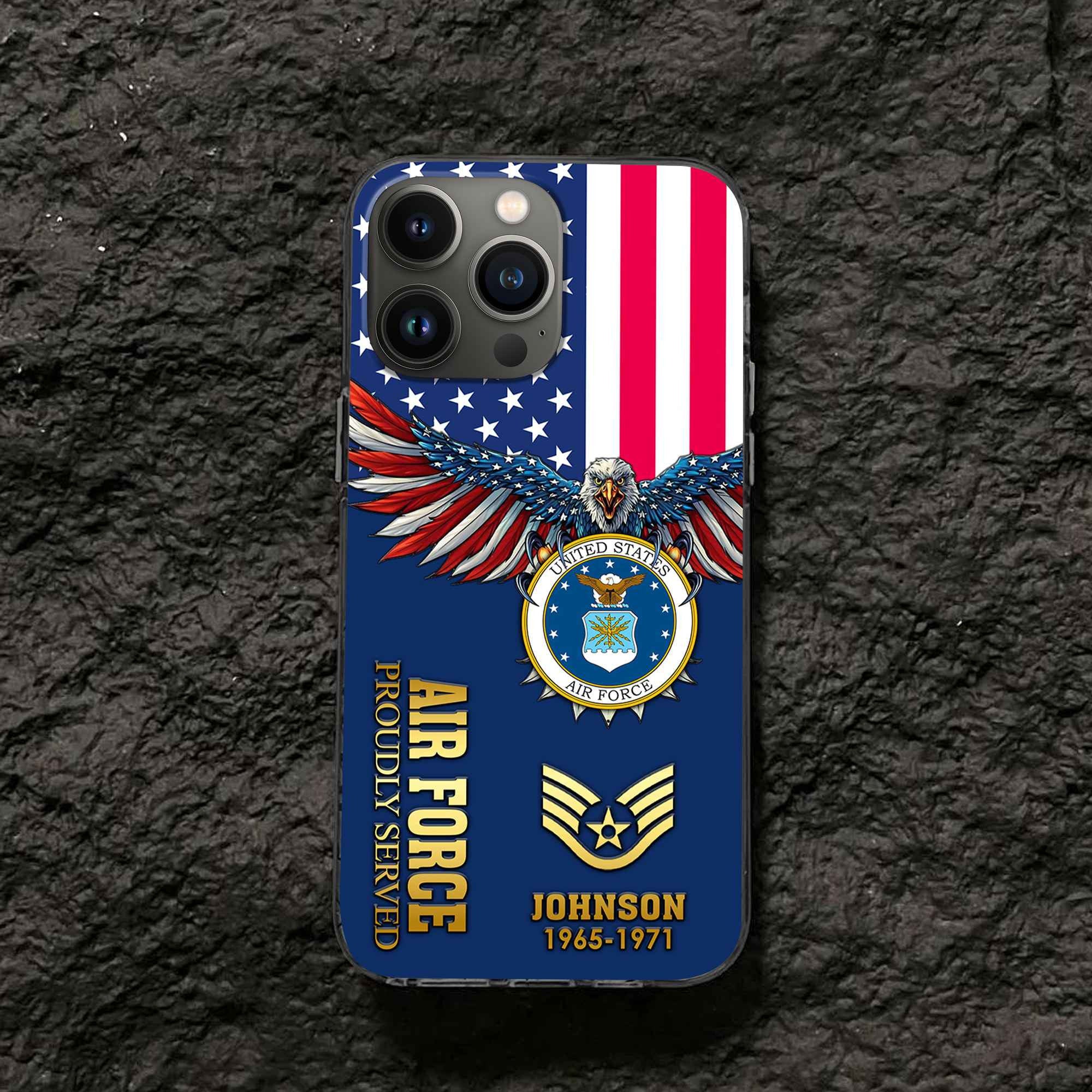 USAF Custom Phone Case VPVC505404, Gifts For Air Force Veteran, Best Gifts On Father's Day, Armed Forces Day, Independence Day, Veterans Day.