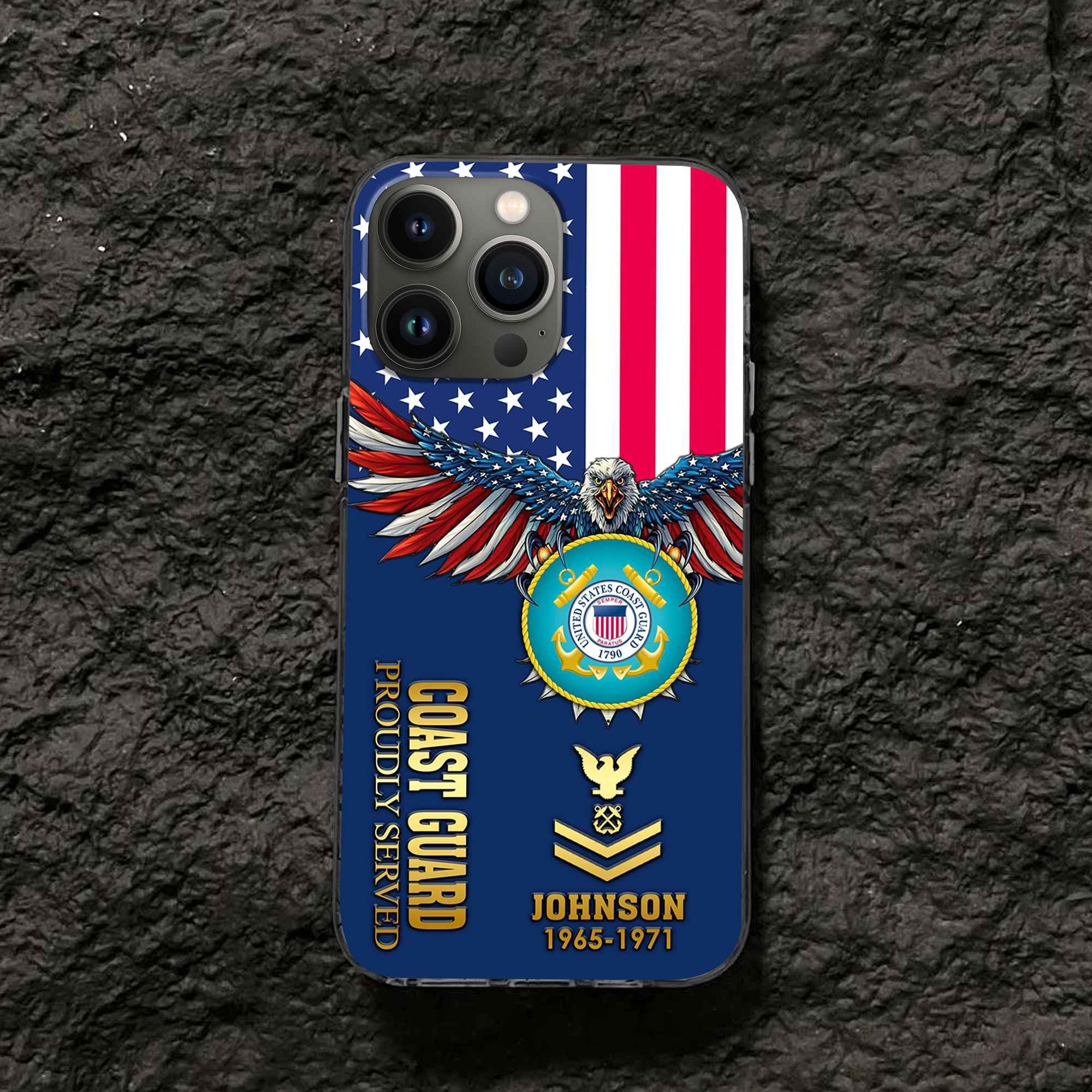 USCG Custom Phone Case VPVC505405, Gifts For Coast Guard Veteran, Best Gifts On Father's Day, Armed Forces Day, Independence Day, Veterans Day.