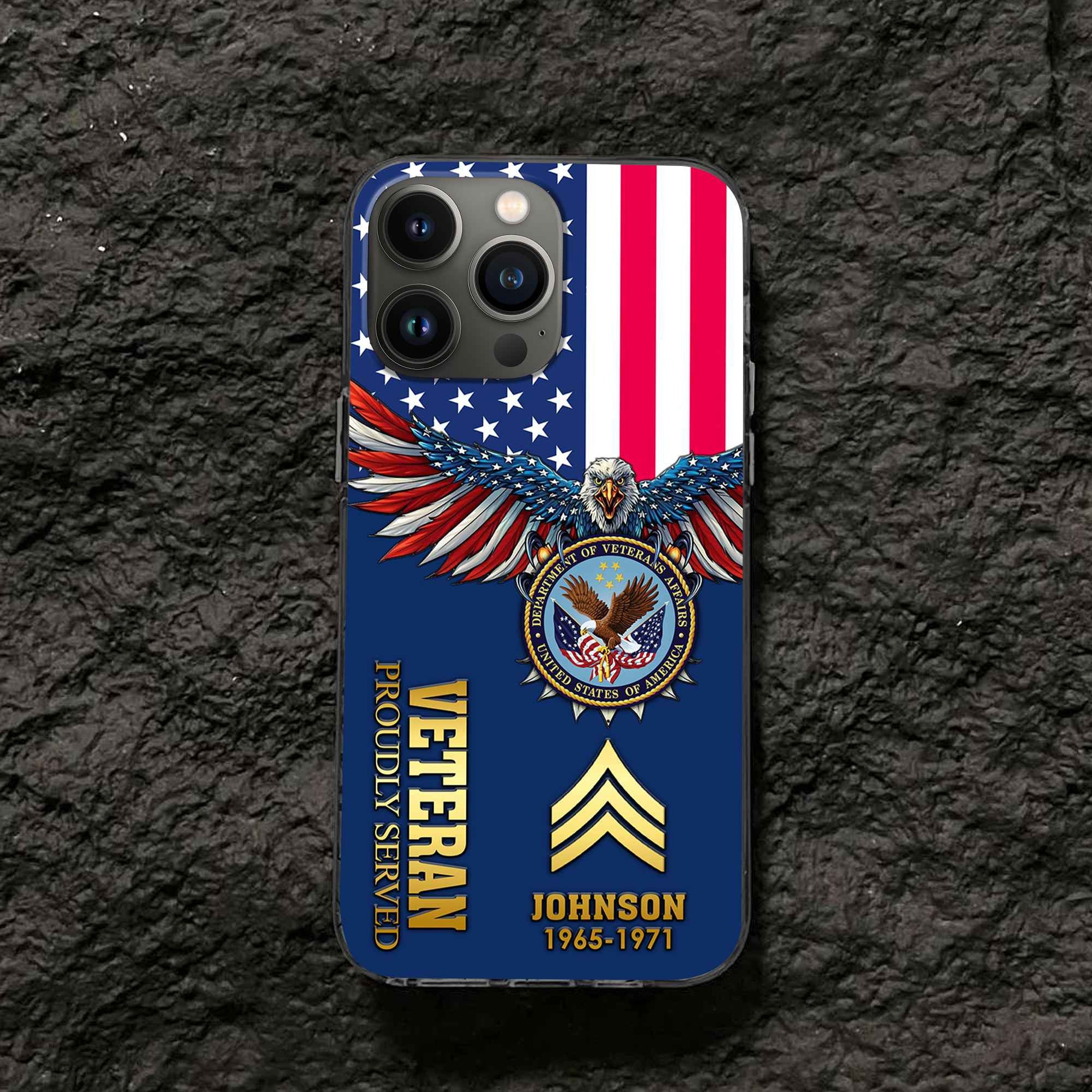 US Veteran Custom Phone Case VPVC505407, Gifts For US Veteran, Best Gifts On Father's Day, Armed Forces Day, Independence Day, Veterans Day.