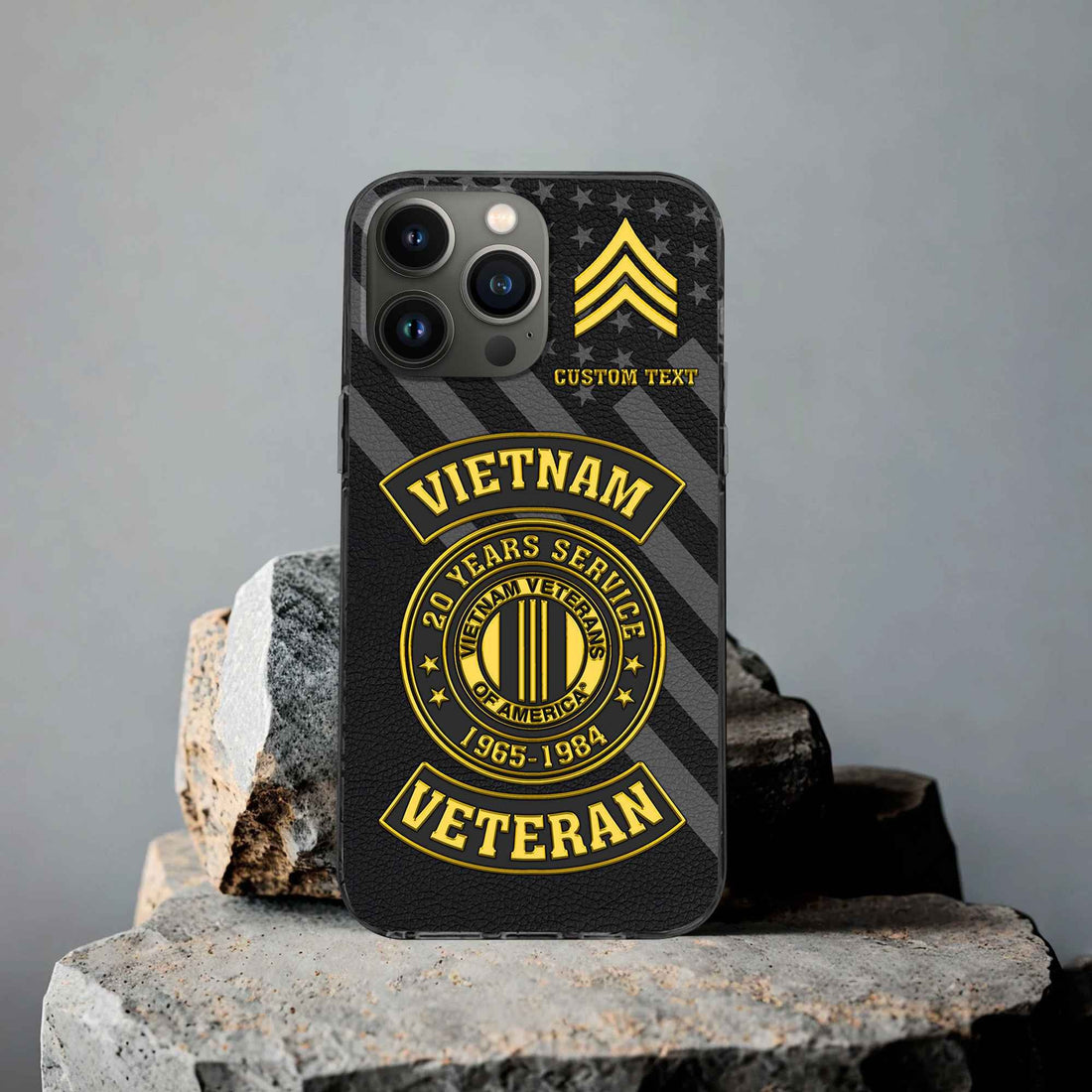 Premium Vietnam Veteran Phone Case VPVC505506, Custom Name, Rank, Year, Gifts For Vietnam Veteran, Best Gifts On Father's Day, Armed Forces Day, Independence Day, Veterans Day.