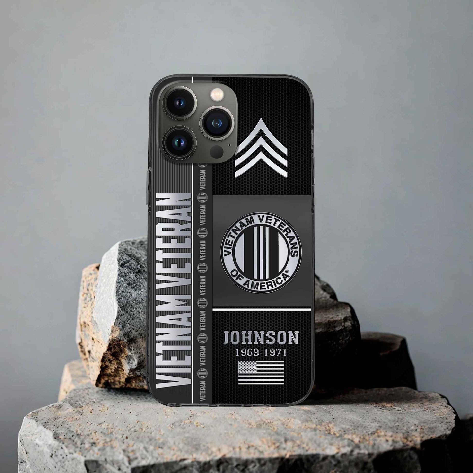 Unique Custom Name, Rank,Year Vietnam Veteran Phone Case VPVC505706, Gifts For Vietnam Veteran, Gifts For Dad, For Husband, Best Gifts On Father's Day, Independence Day, Veterans Day.