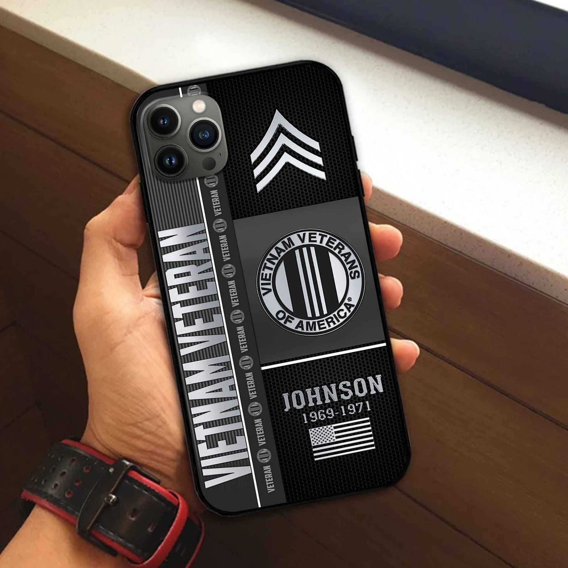 Unique Custom Name, Rank,Year Vietnam Veteran Phone Case VPVC505706, Gifts For Vietnam Veteran, Gifts For Dad, For Husband, Best Gifts On Father's Day, Independence Day, Veterans Day.