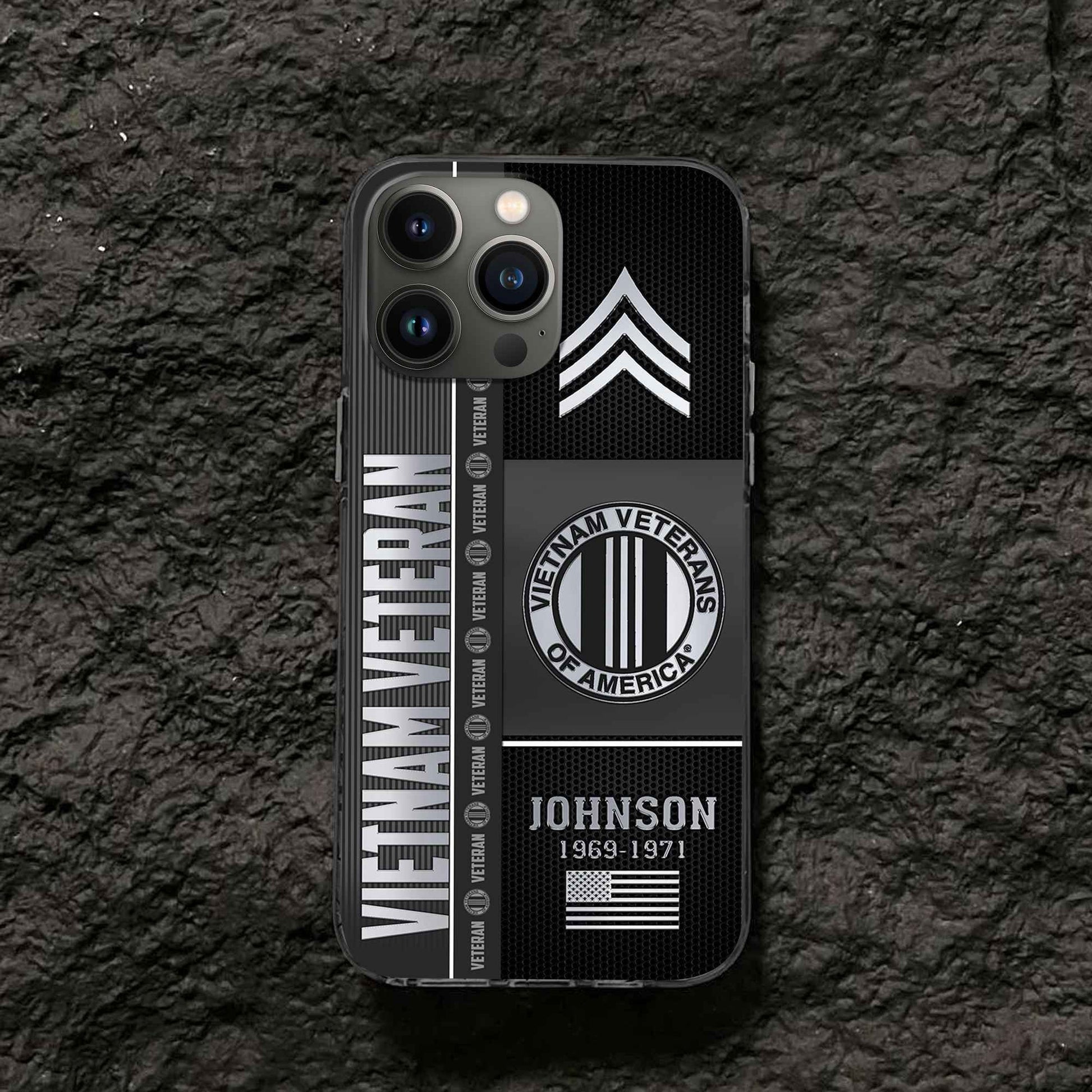 Unique Custom Name, Rank,Year Vietnam Veteran Phone Case VPVC505706, Gifts For Vietnam Veteran, Gifts For Dad, For Husband, Best Gifts On Father's Day, Independence Day, Veterans Day.